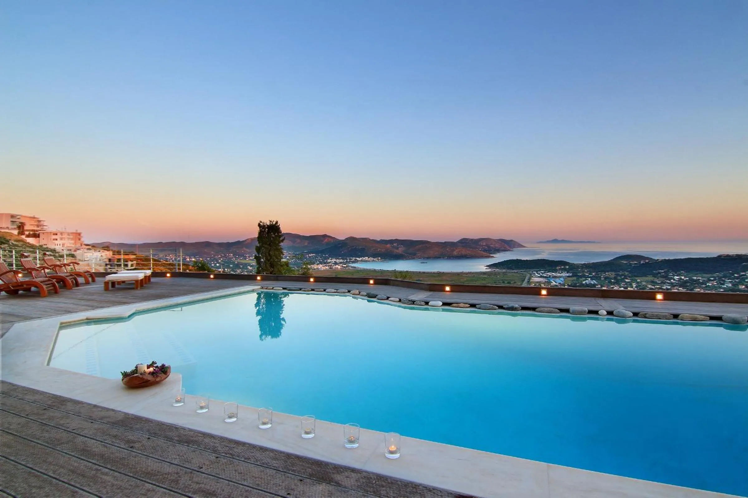 City view in Villa TakeOff Saronida