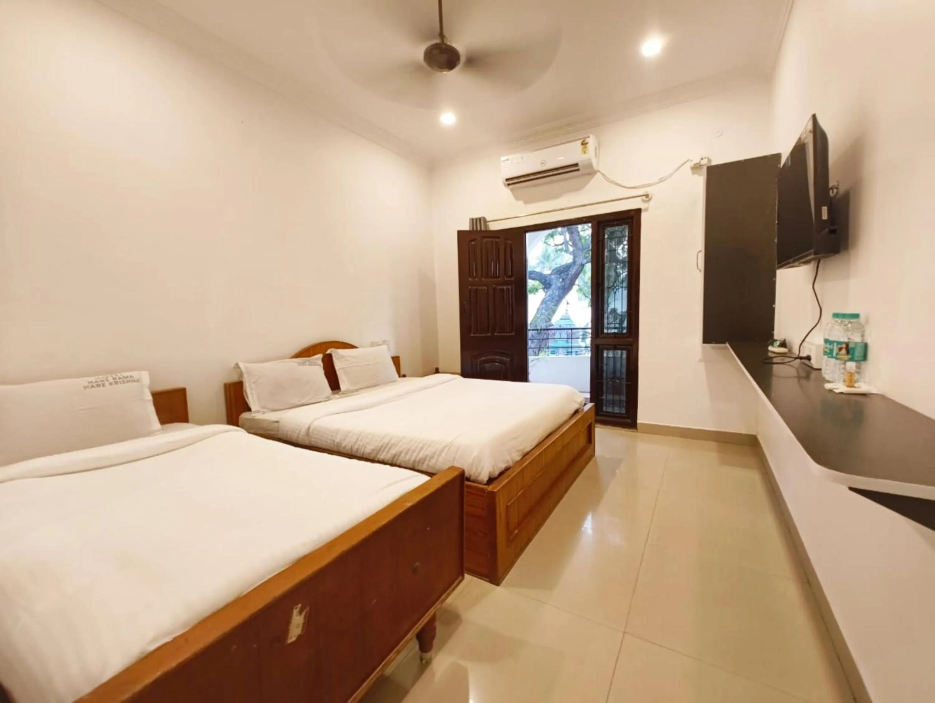 Bed in Hare Rama Hare Krishna - EESHA Hotel