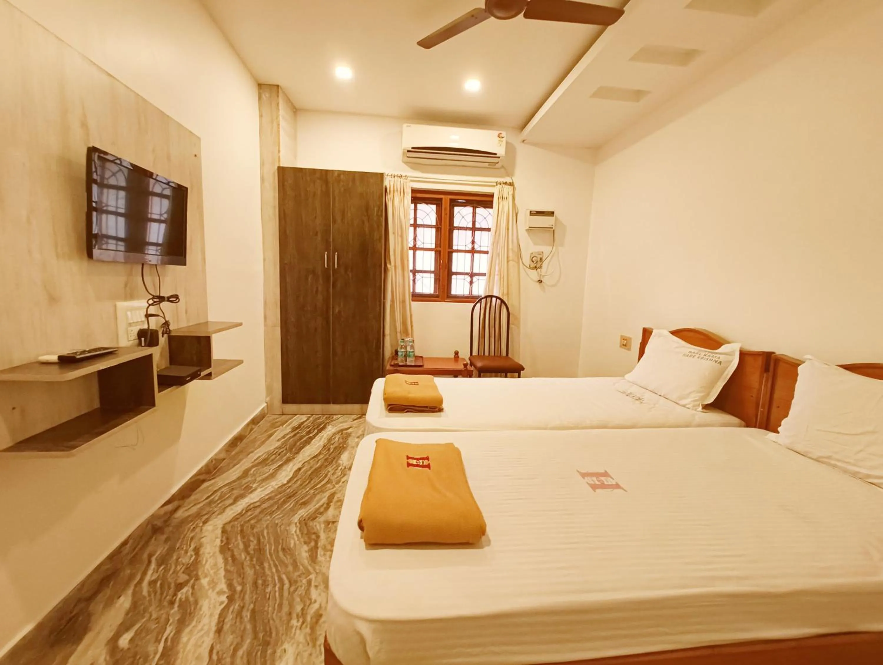 Bed in Hare Rama Hare Krishna - EESHA Hotel