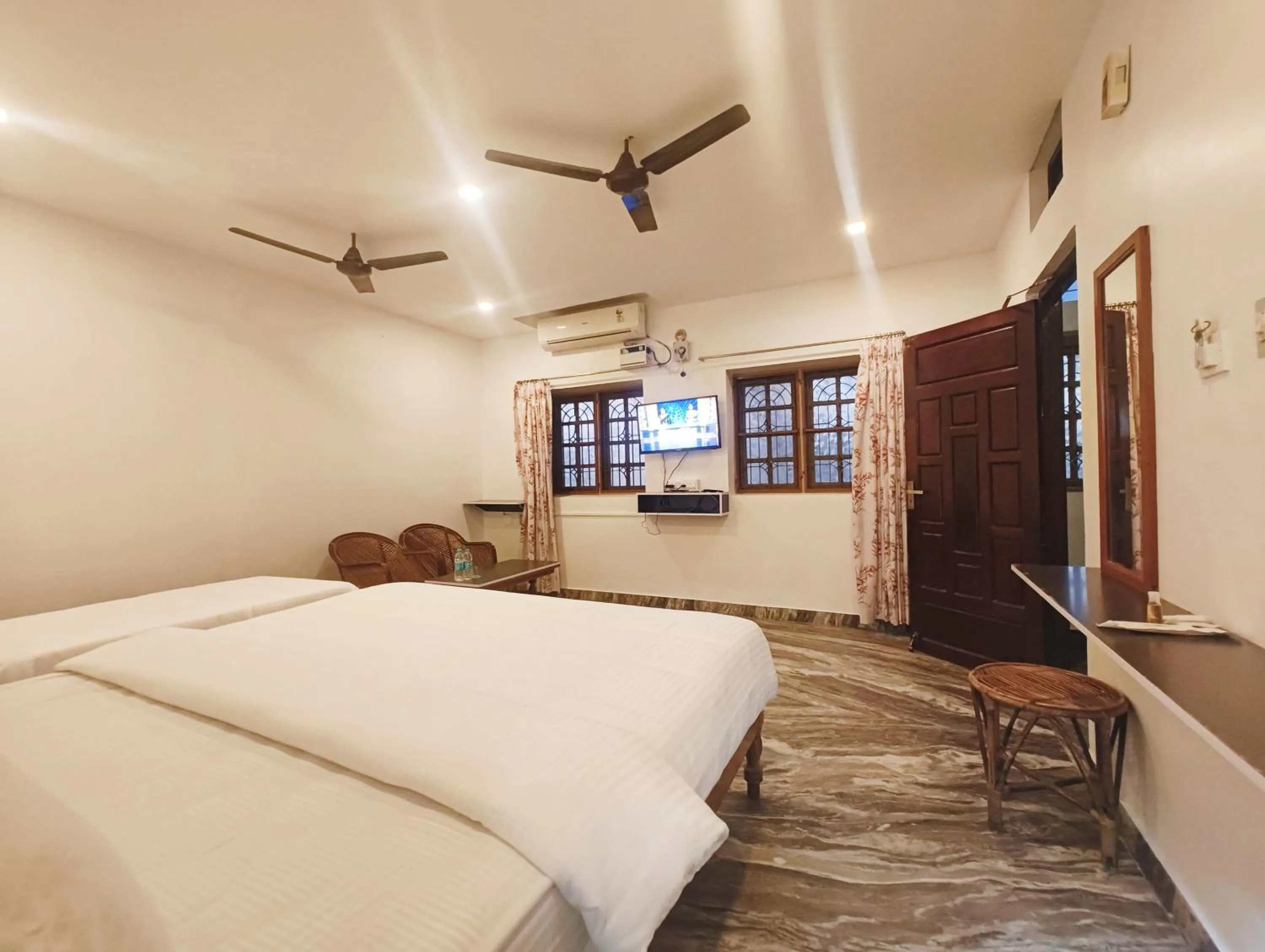 Bedroom, Bed in Hare Rama Hare Krishna - EESHA Hotel