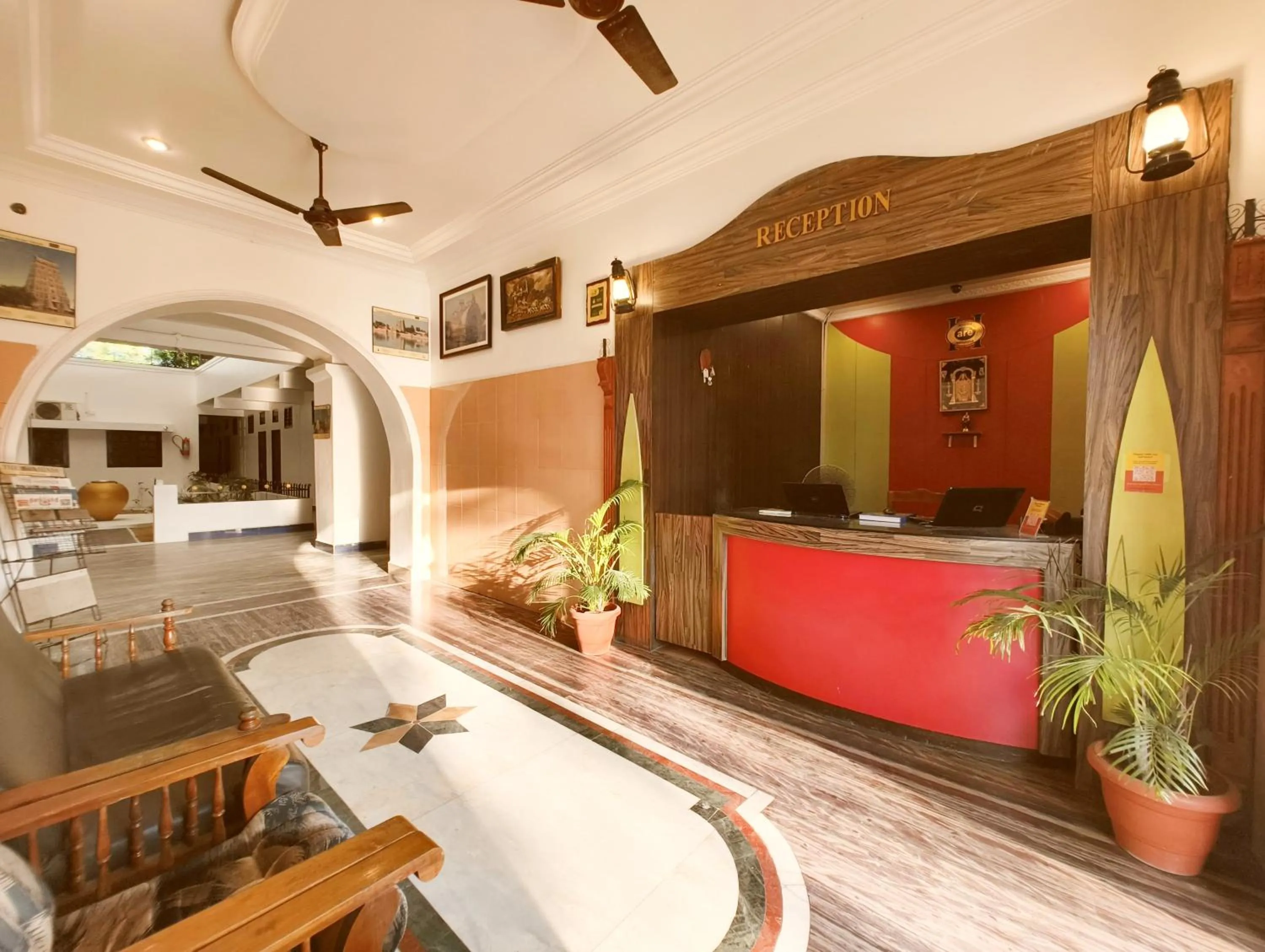 Lobby or reception in Hare Rama Hare Krishna - EESHA Hotel