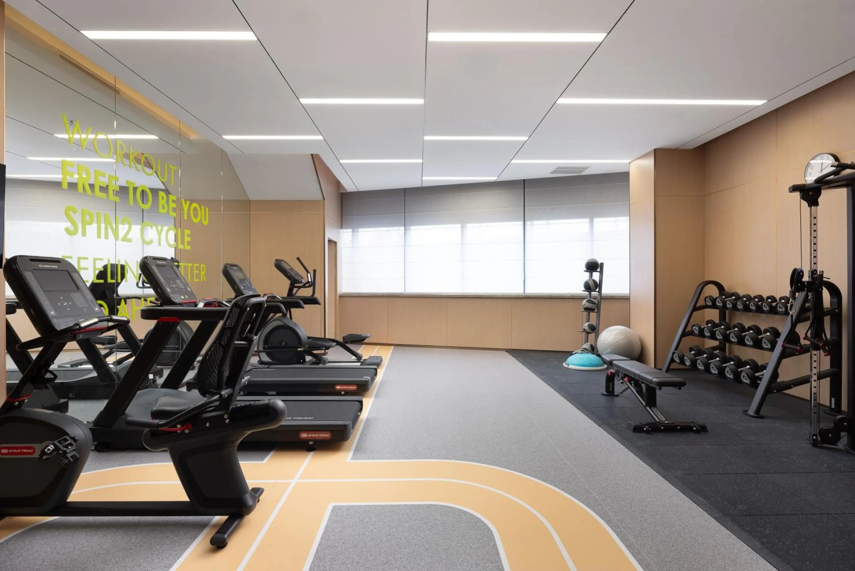 Fitness centre/facilities in Home2 Suite by Hilton Ningbo Yinzhou