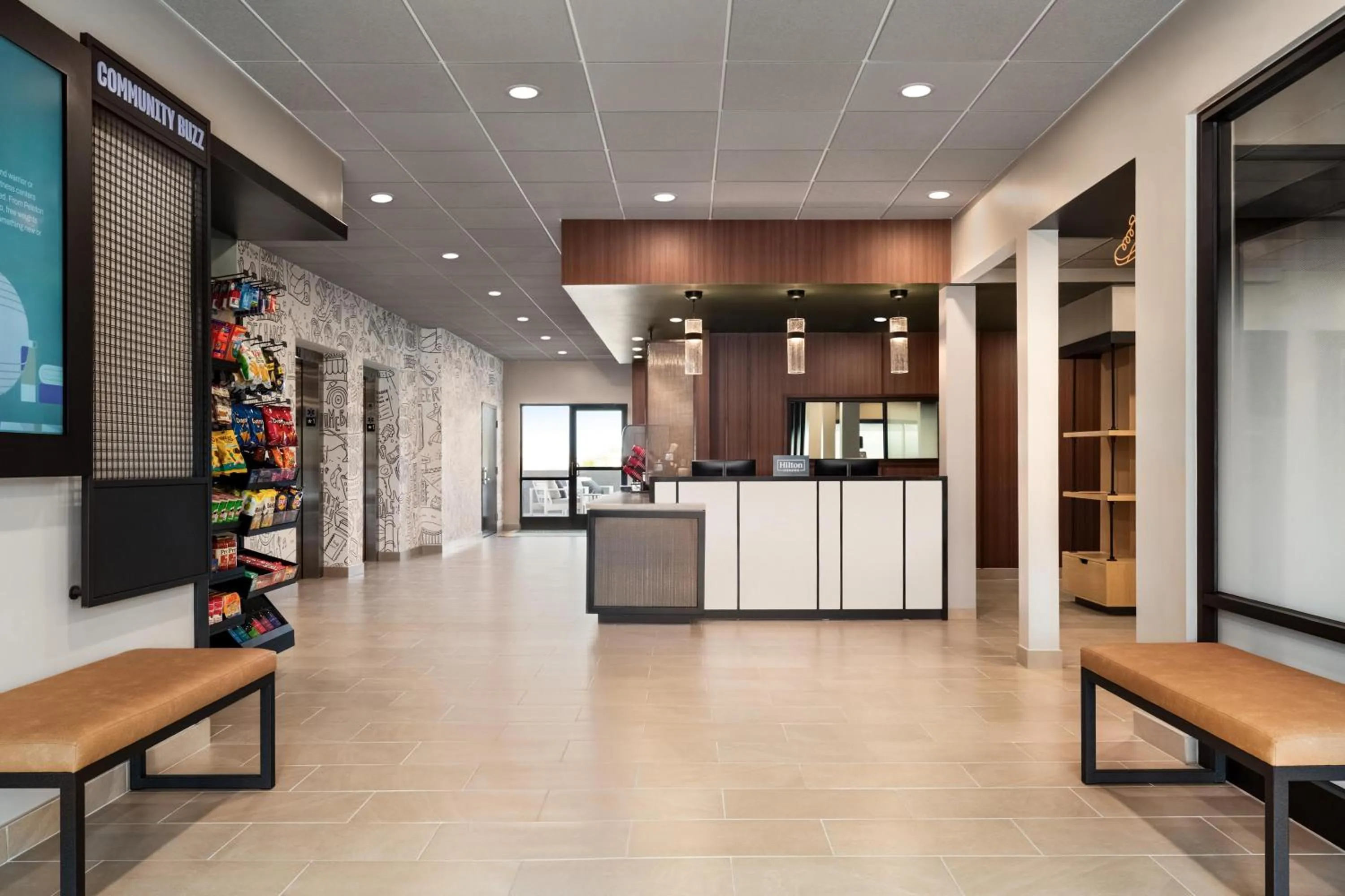 Lobby or reception in LivSmart Studios By Hilton Kokomo