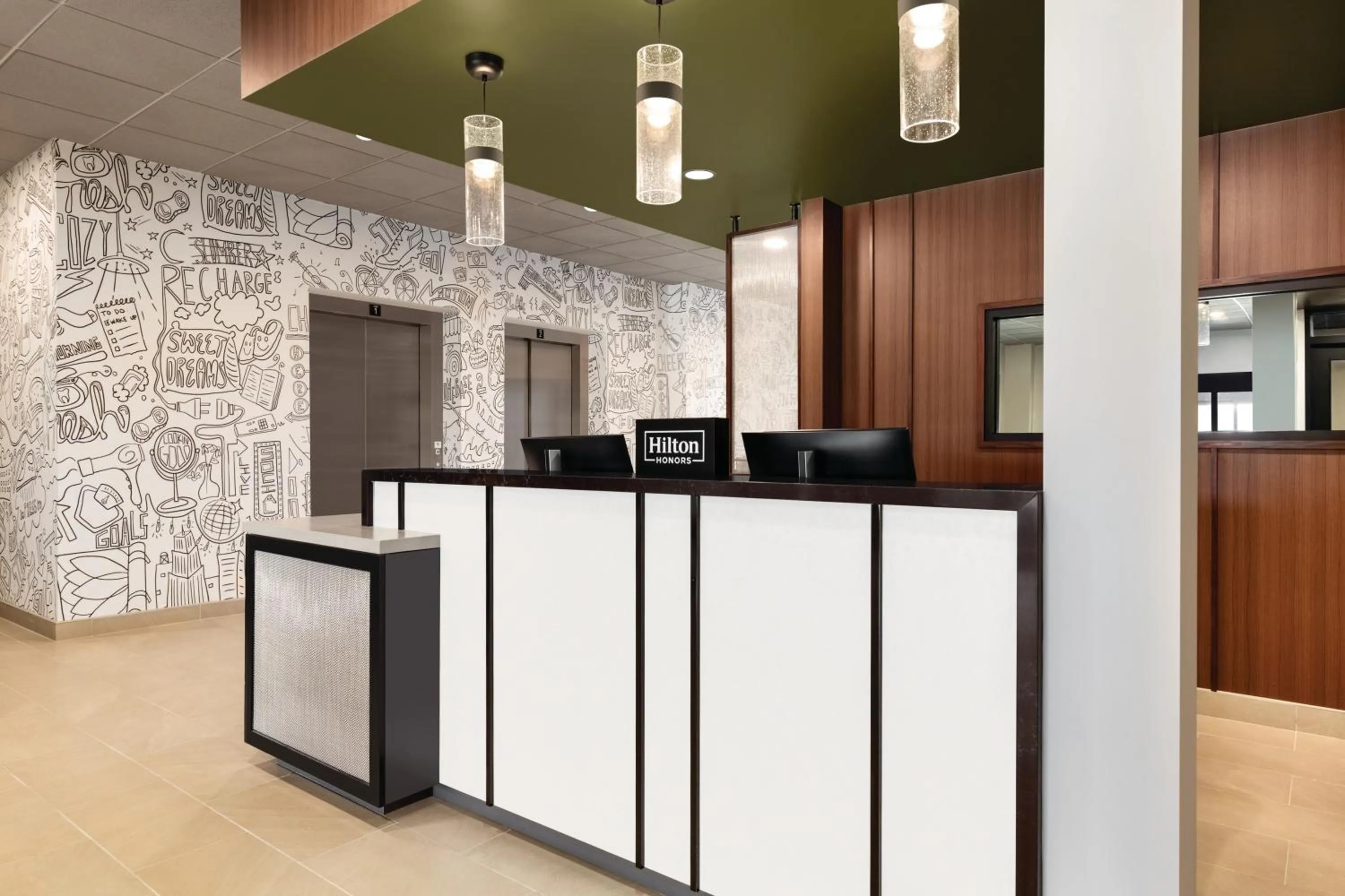 Lobby or reception in LivSmart Studios By Hilton Kokomo