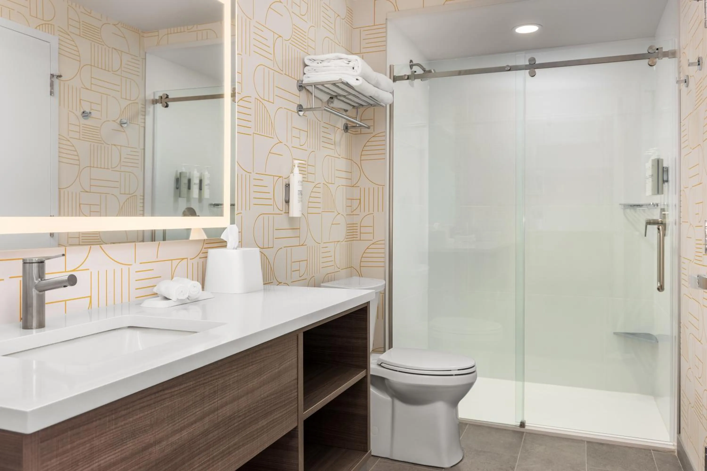 Shower in Home2 Suites By Hilton Vaughan Toronto On