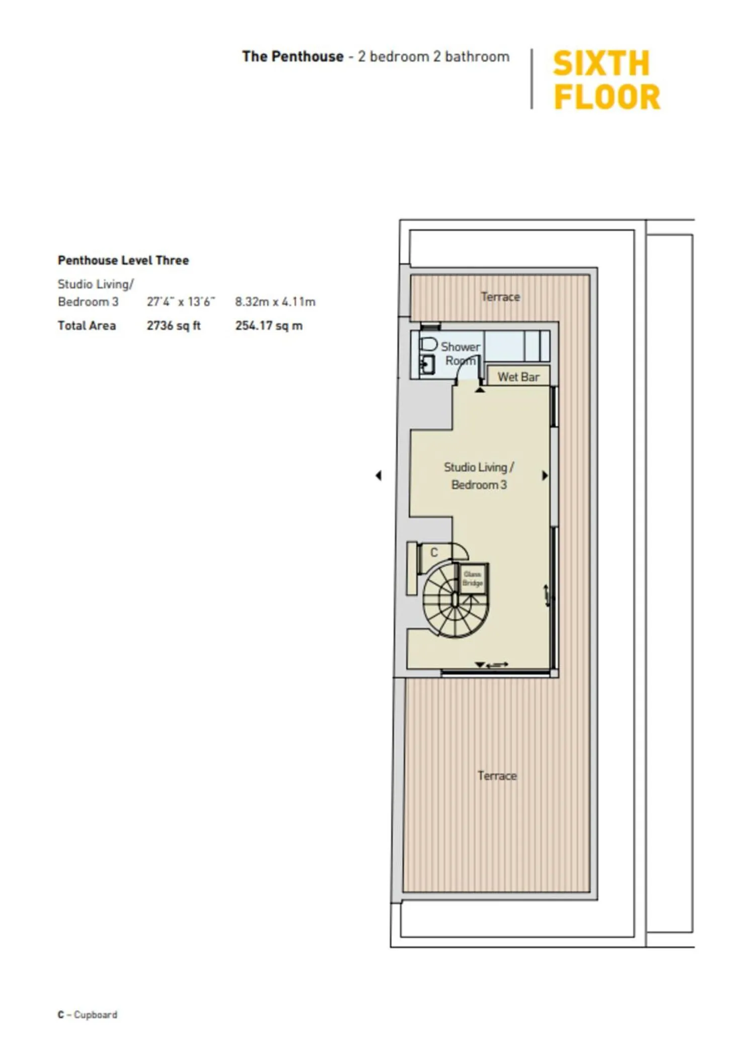 Floor plan in Accomodo London Waterloo - Luxury & Spacious Triplex Penthouse on Southbank