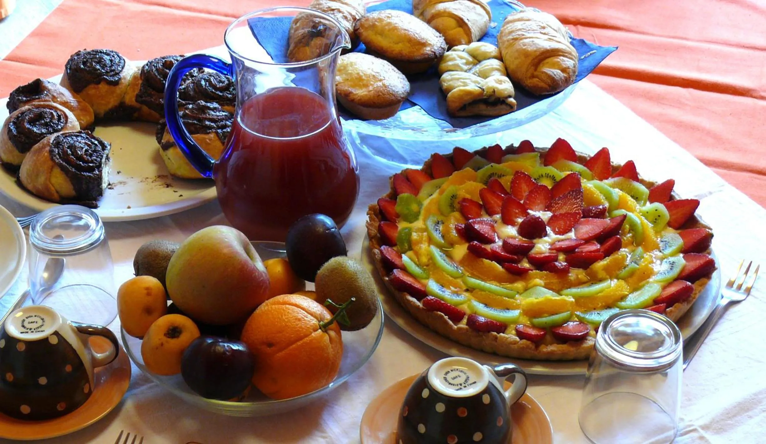 Italian breakfast in Culummi Bed & Breakfast