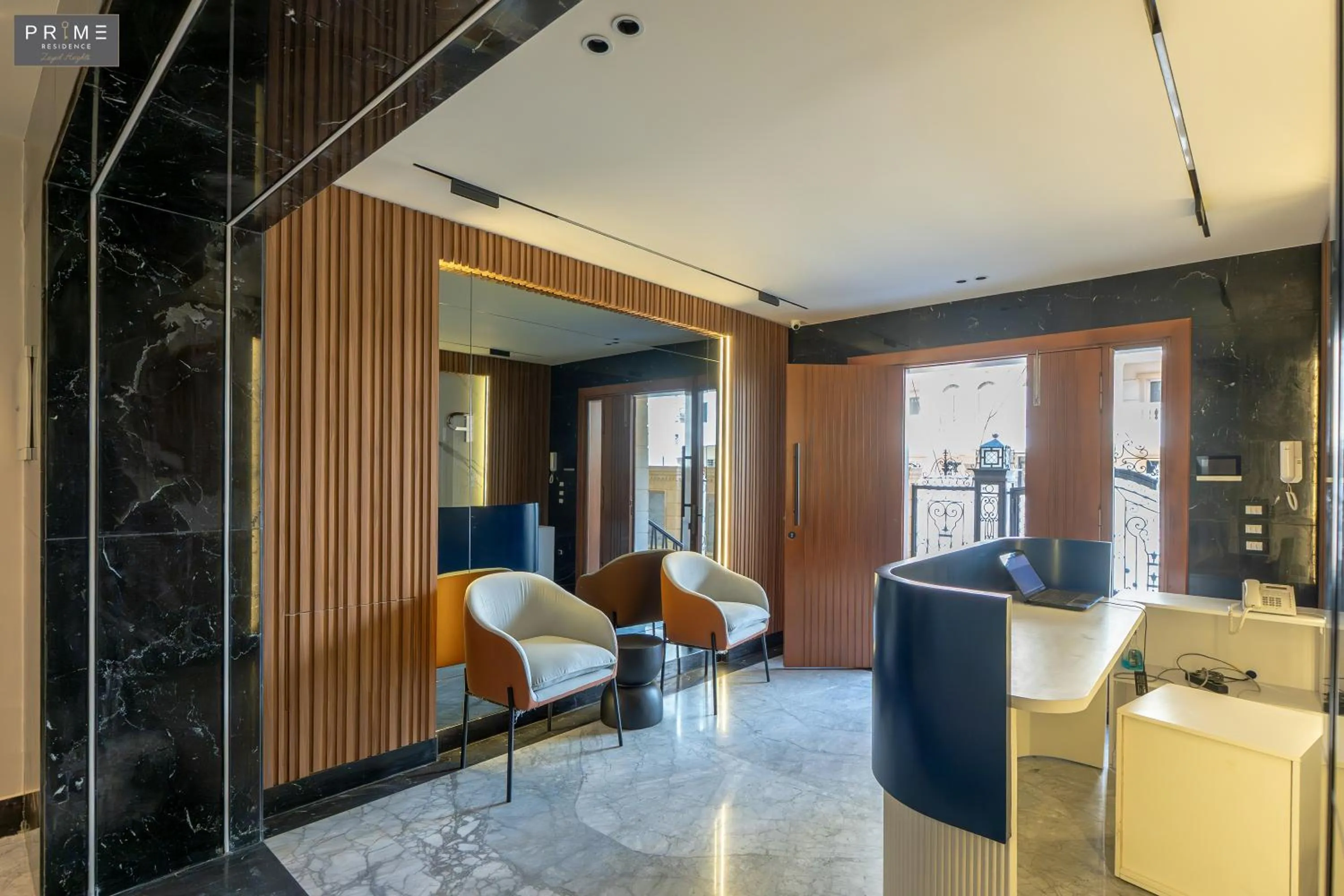 Seating area in Prime Residence Zayed Heights