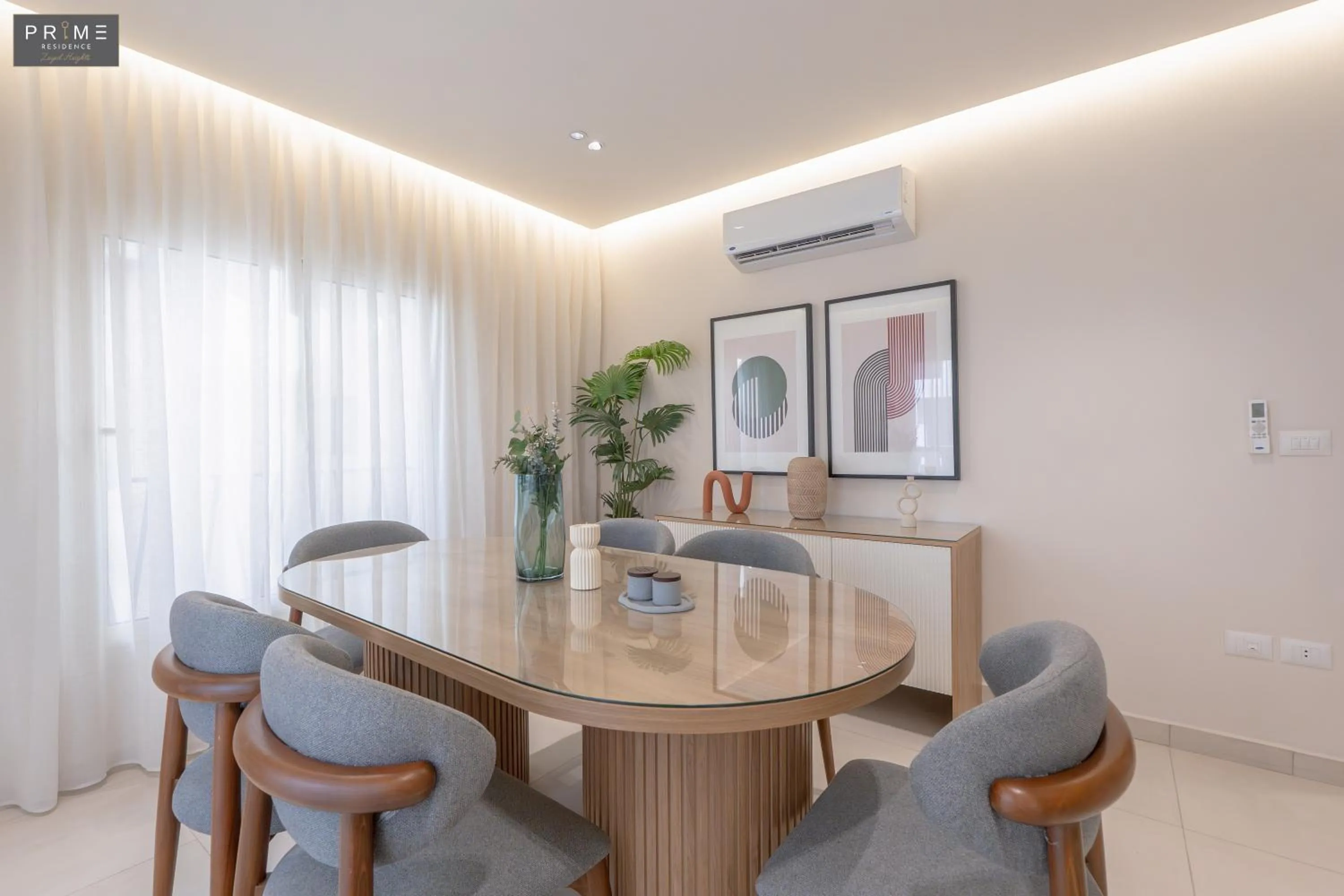 Dining area in Prime Residence Zayed Heights