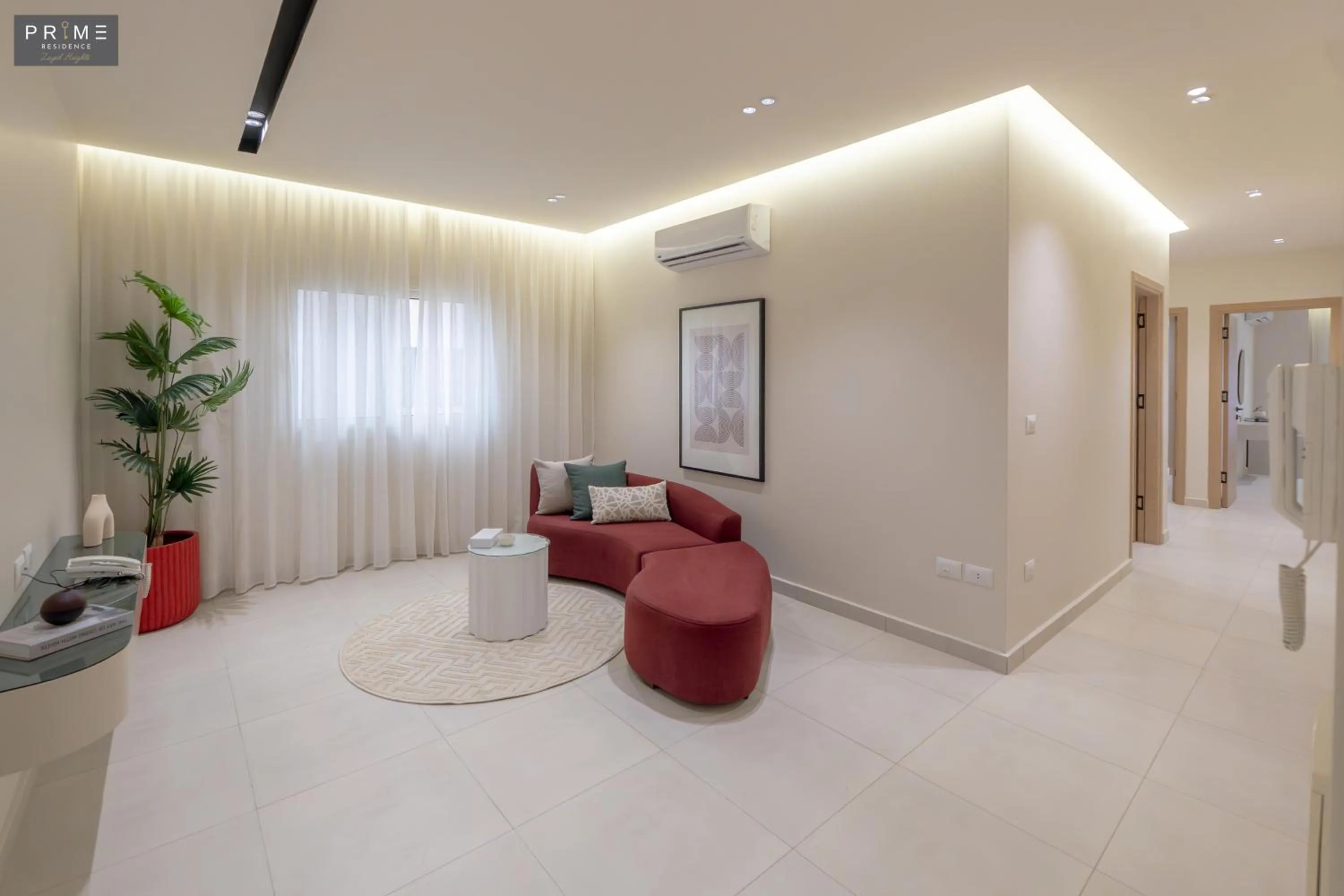 Seating area in Prime Residence Zayed Heights