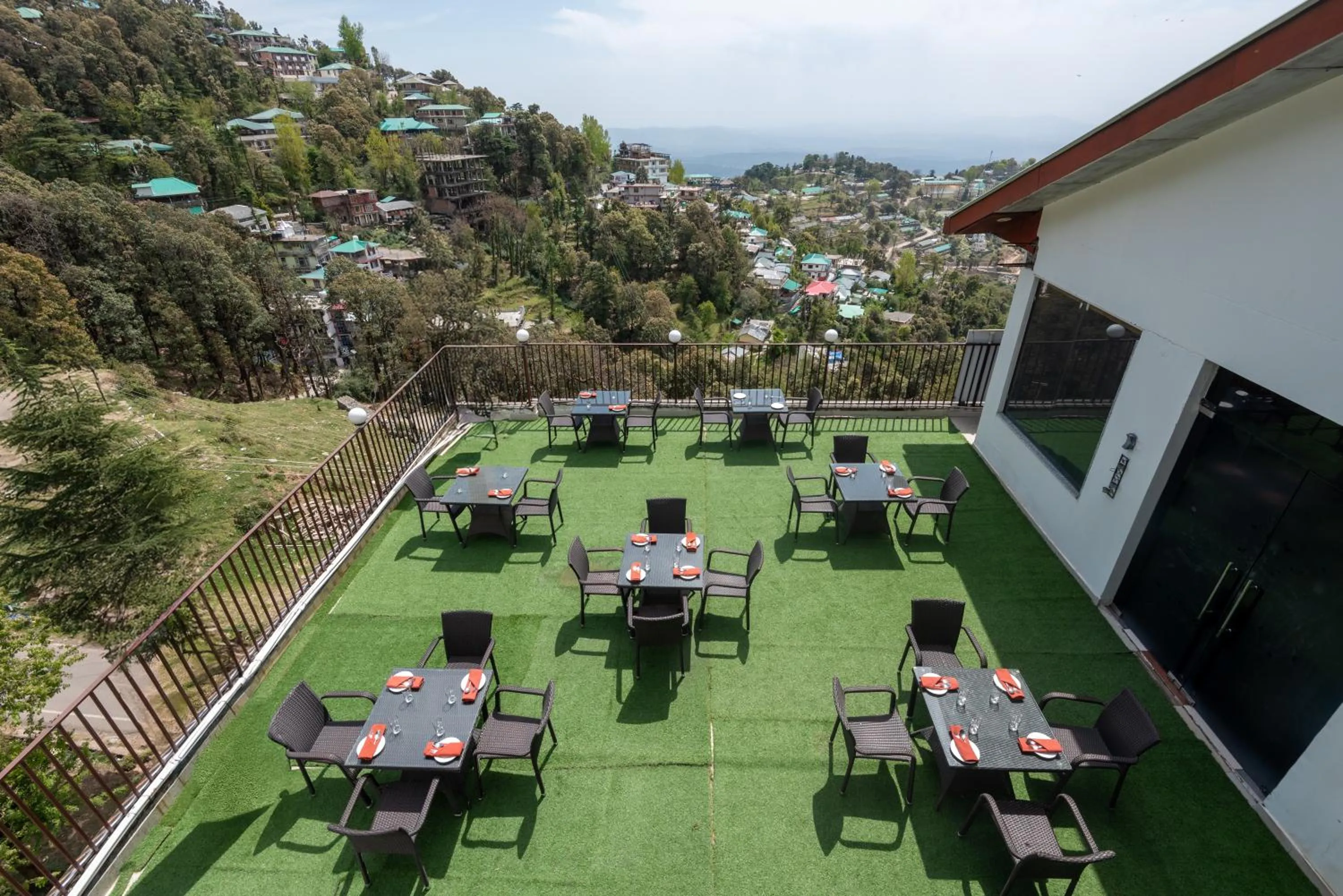 Balcony/Terrace in Hotel Shiva Sanctuary by DLS Hotels, McLeod Ganj