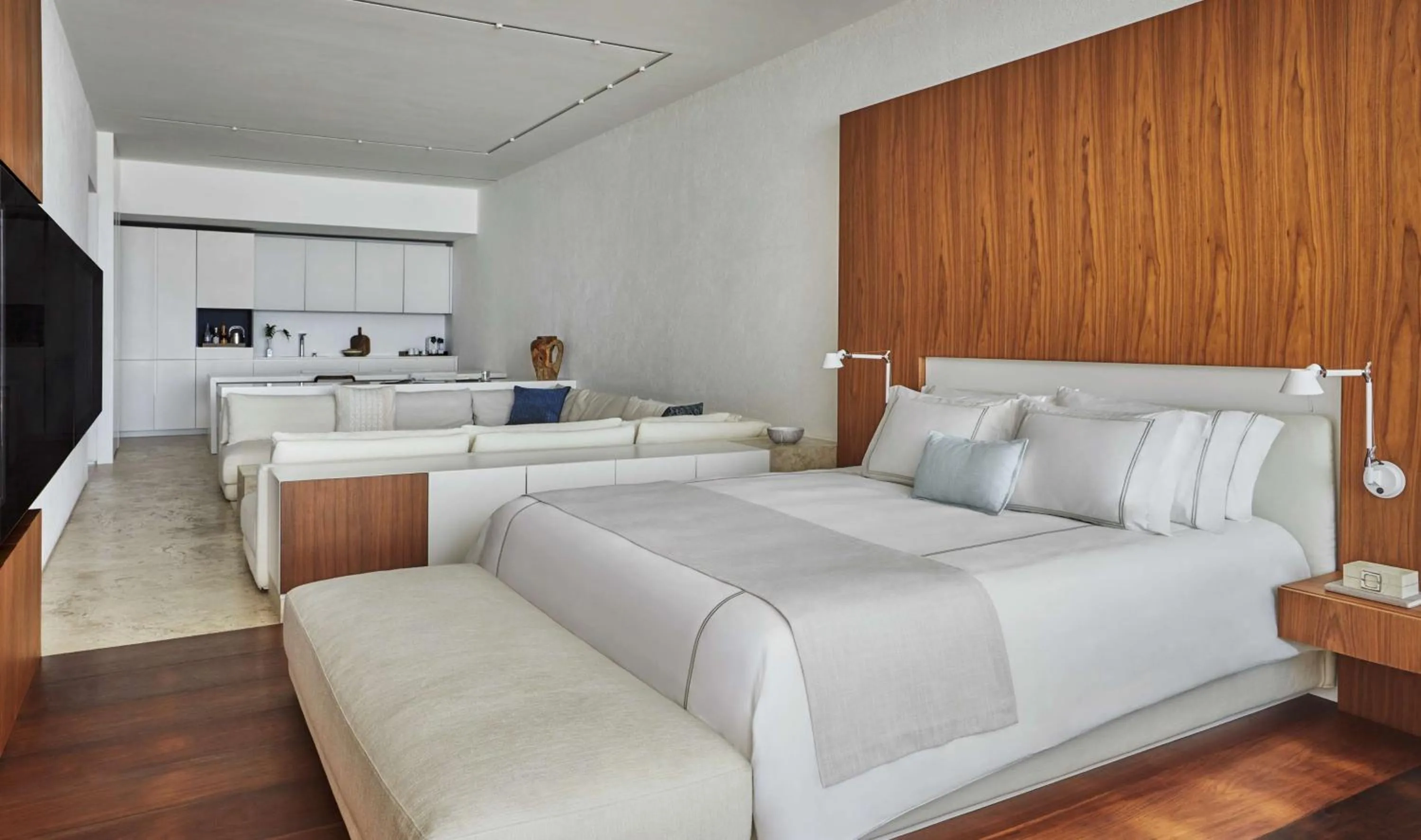 Photo of the whole room, Bed in Viceroy Los Cabos