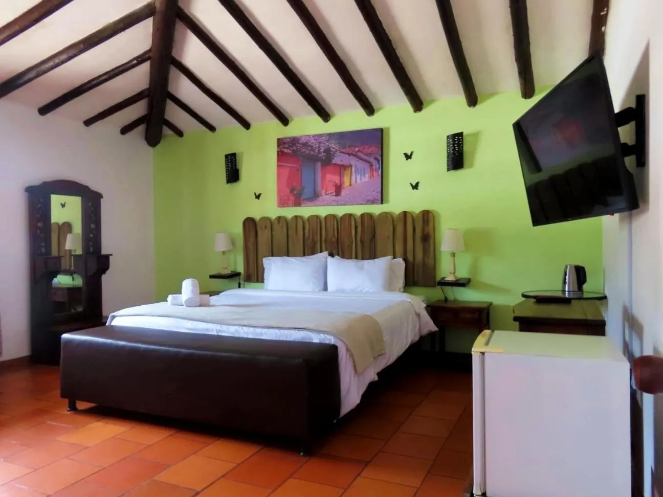 Bed in Aqua Vitae Hotel