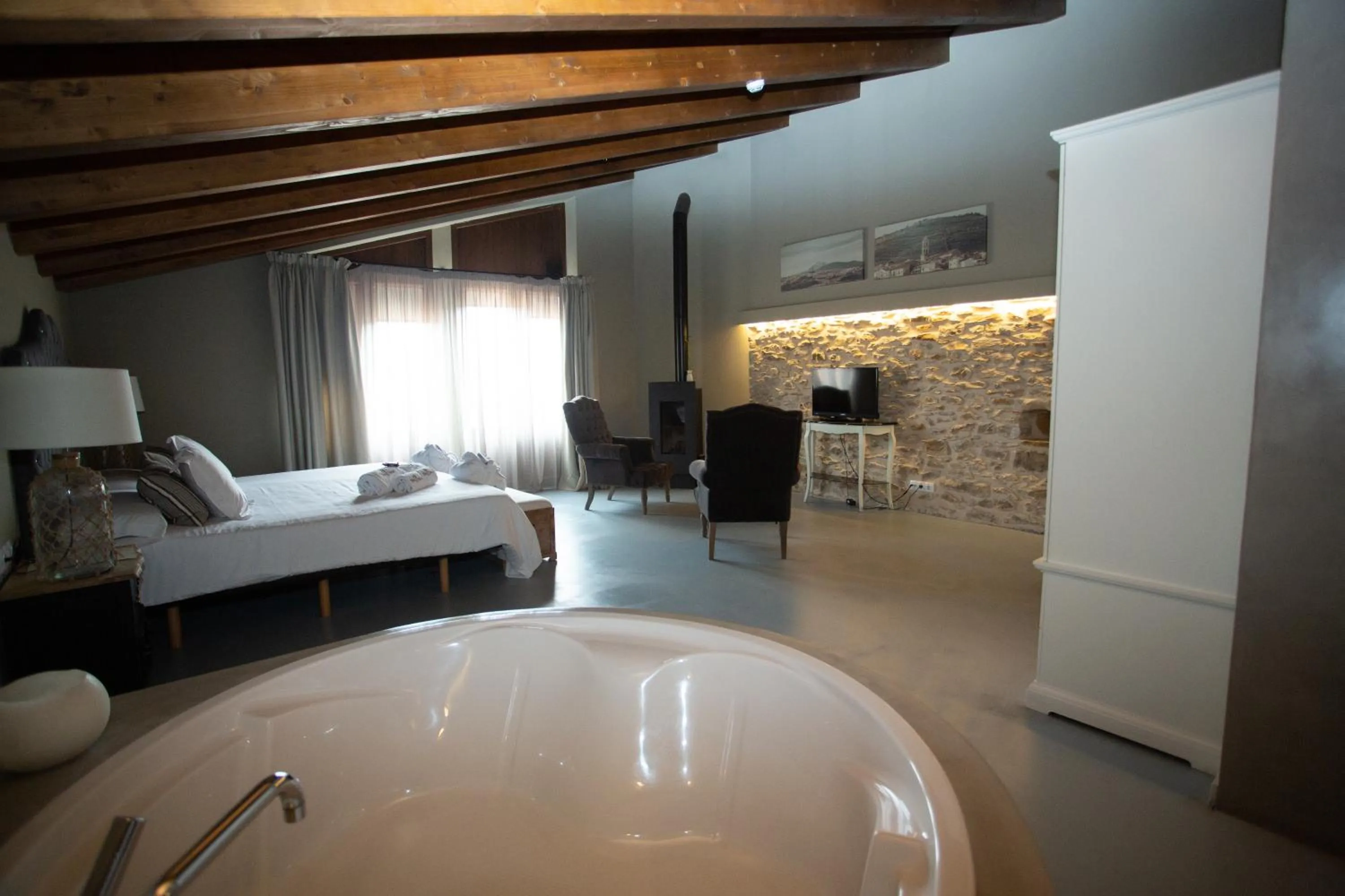 Bed in Hotel Mas De Cebrian