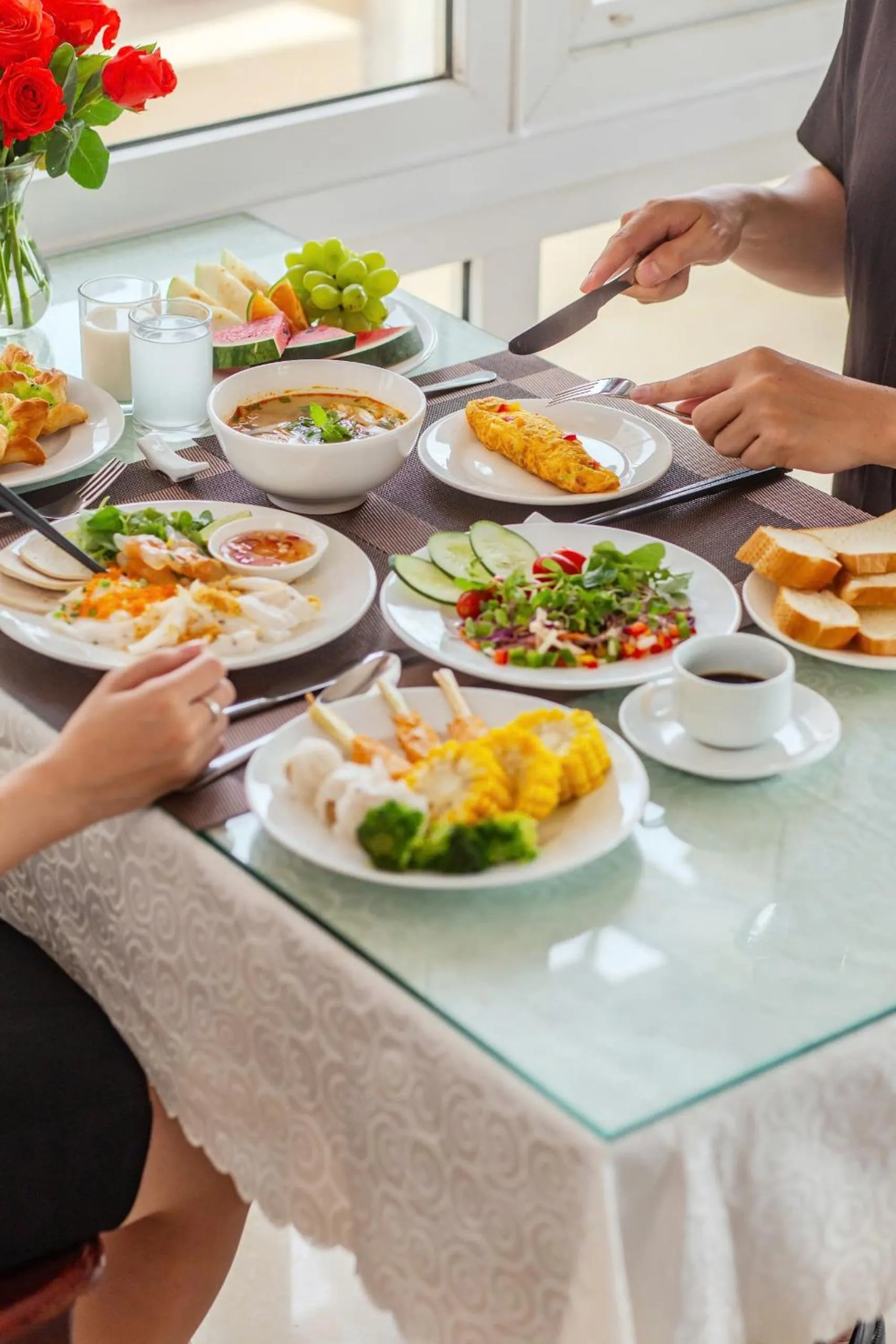 Buffet breakfast in Seavitel Danang Beach Hotel