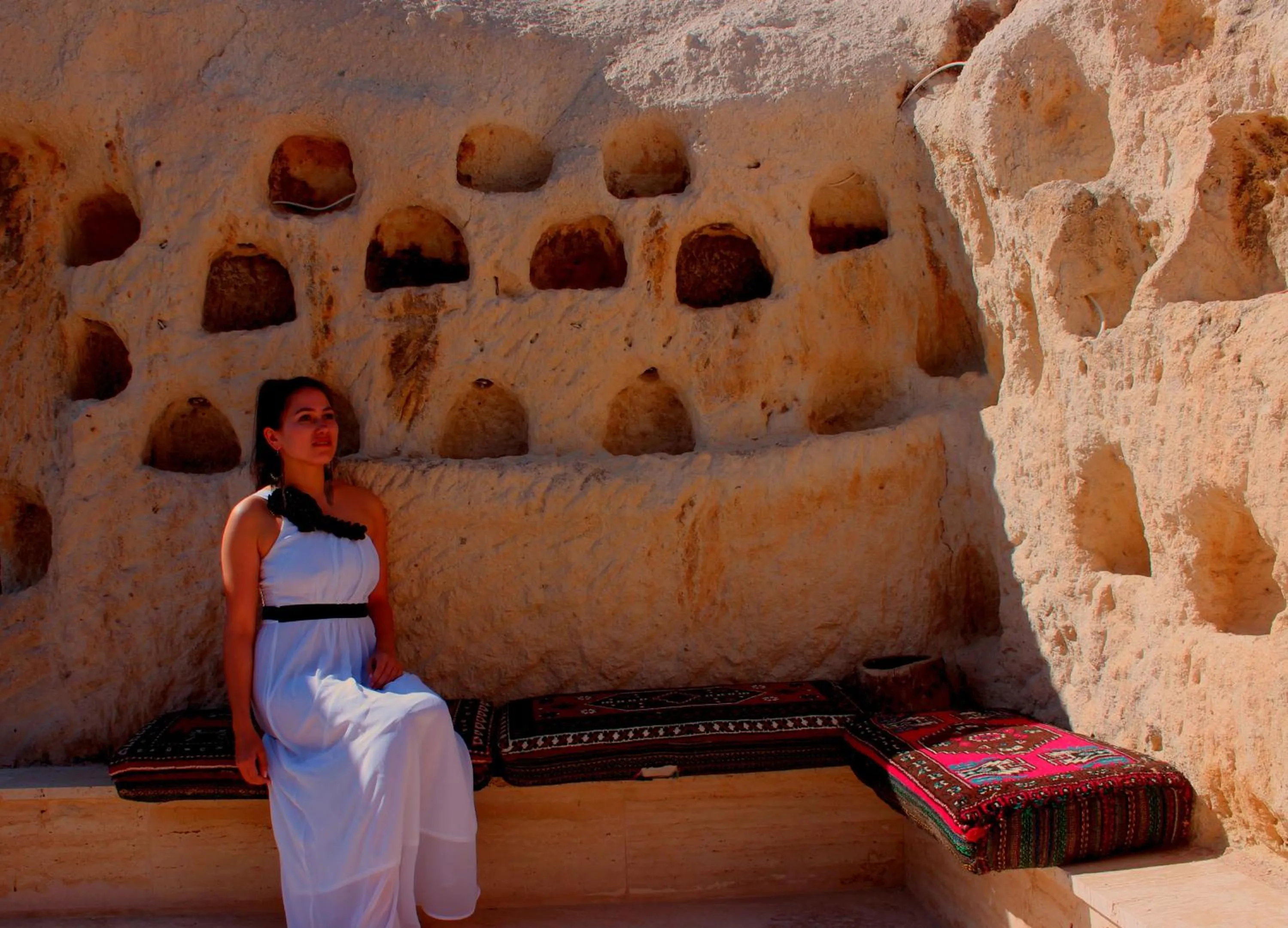 People in Emit Cave Hotel