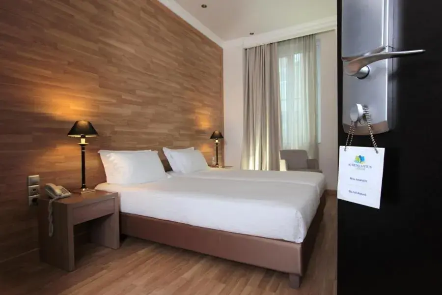 Bed in Athens Lotus Hotel Bed in Athens Lotus Hotel