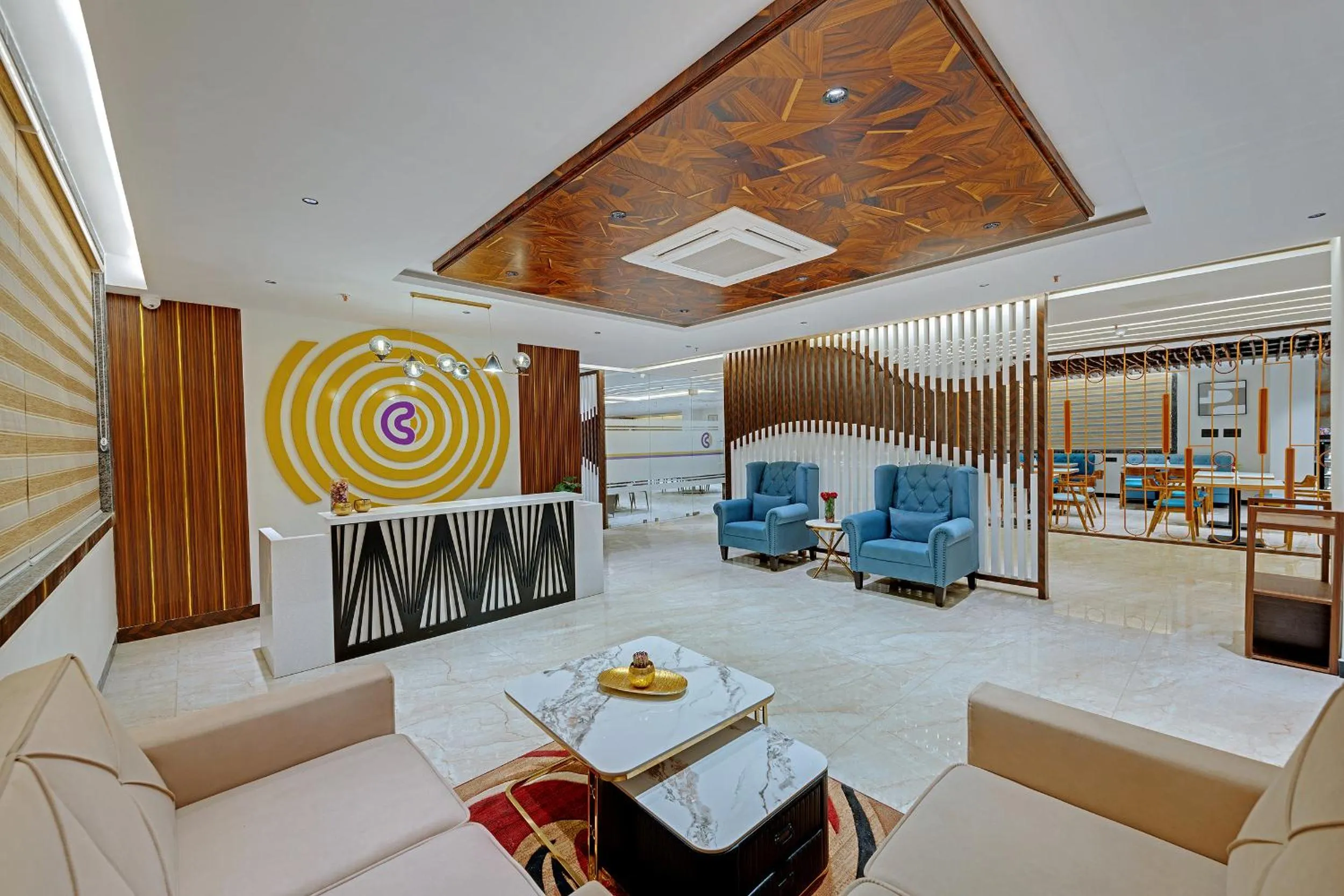 Lobby or reception in Click Hotel Shamshabad - Hyderabad Airport