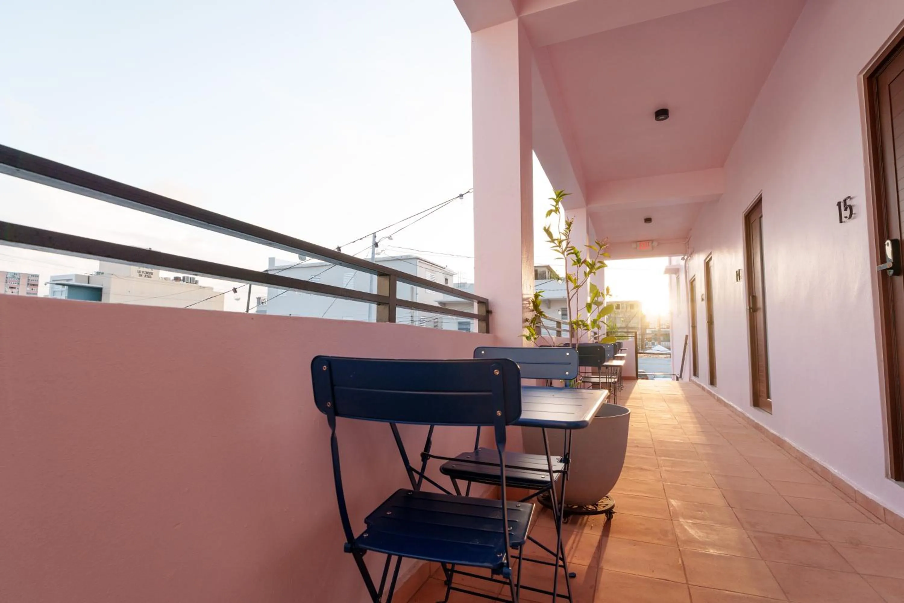 Balcony/Terrace in Room 8 Budget Bunk Room with Free Parking - Santurce