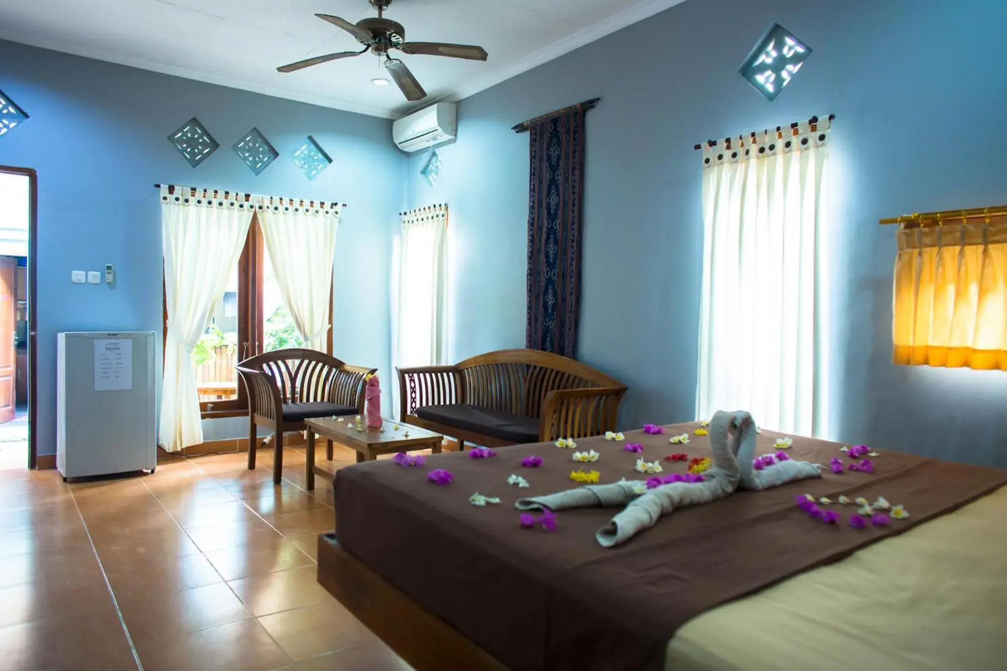 Bed in Mandalika Cottage Bed in Mandalika Cottage