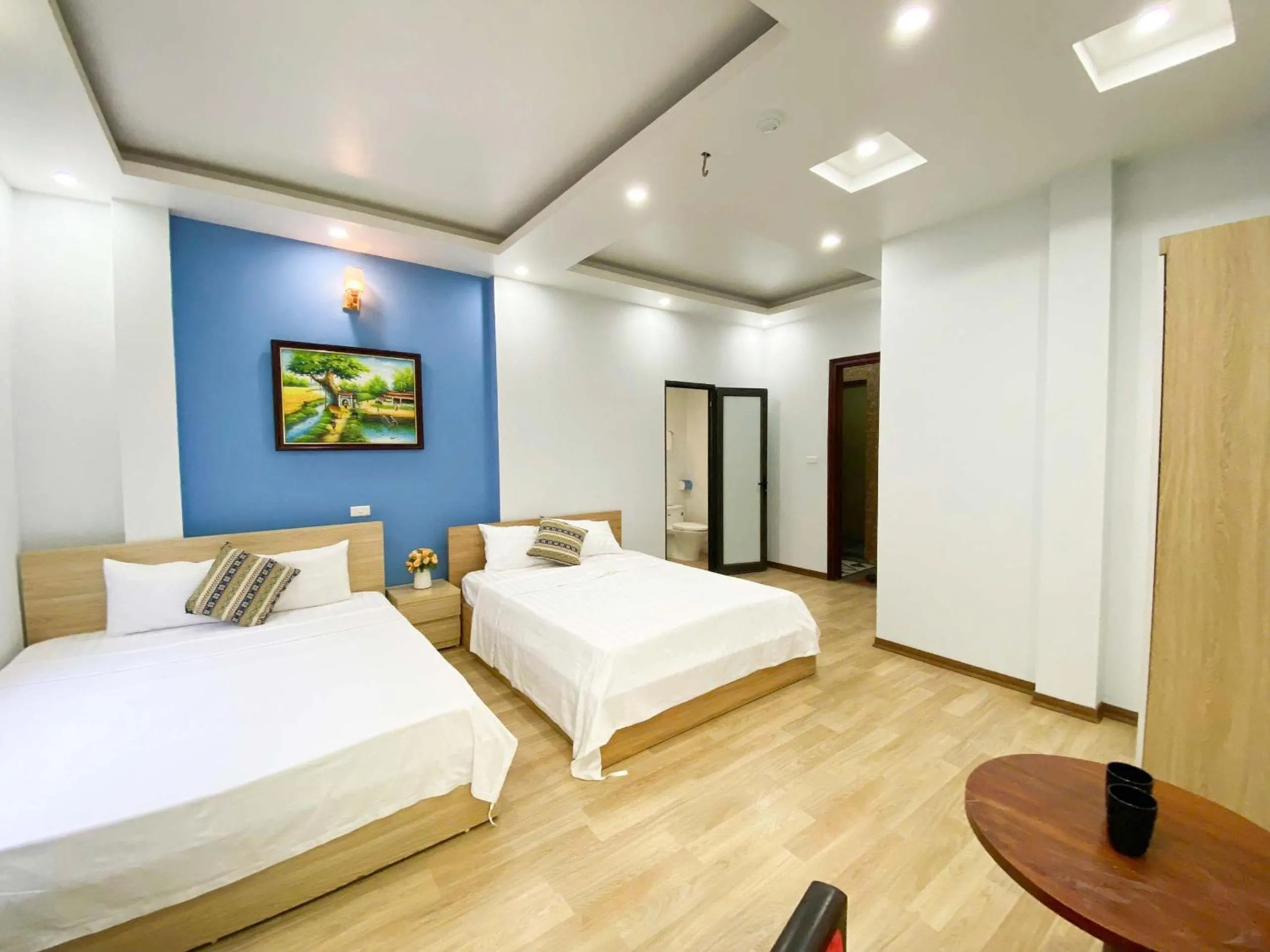 Communal lounge/ TV room, Bed in Eco Nest Apartment & Hotel Hai Bà Trưng