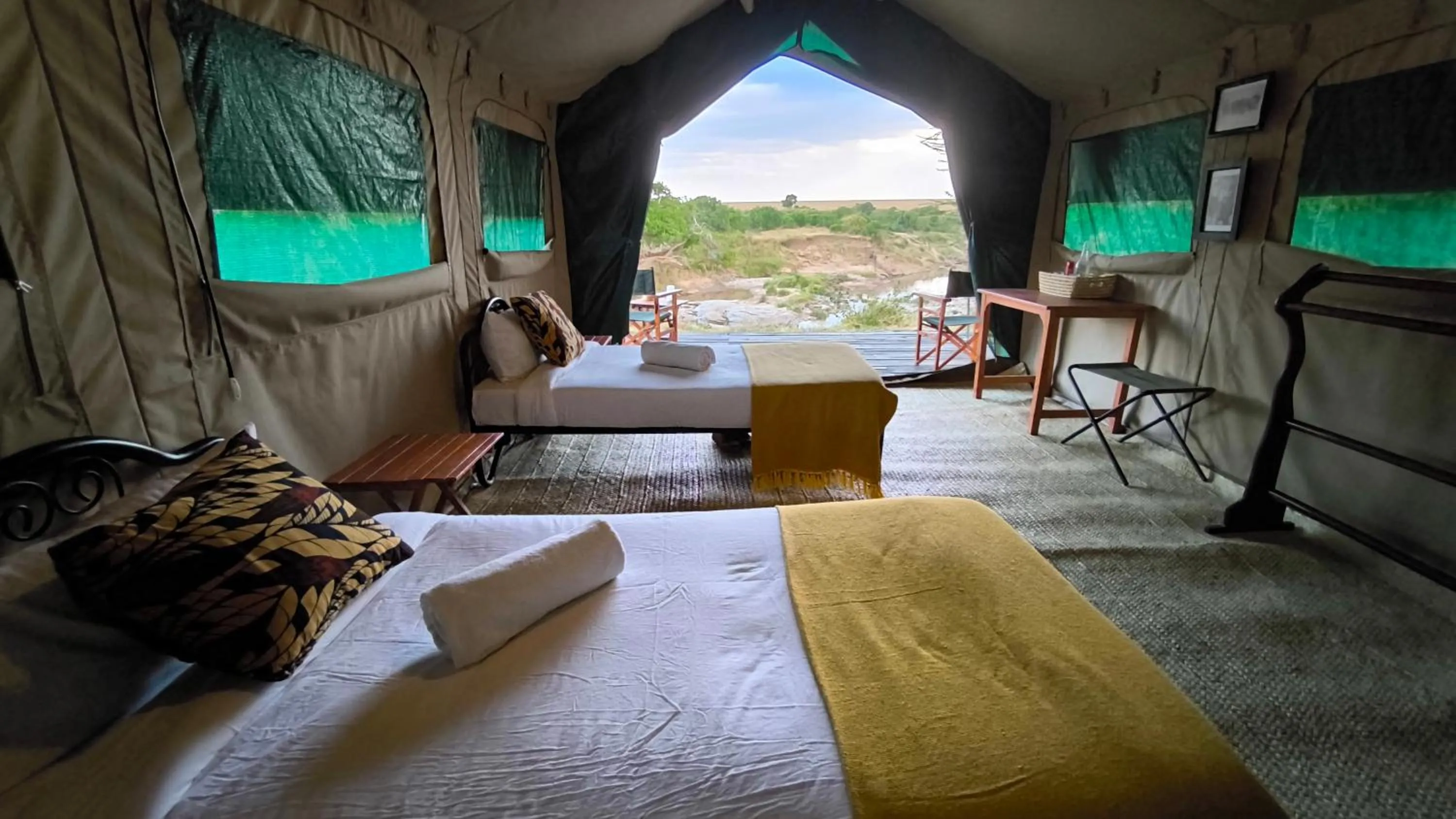 Bed in Julia's River Camp