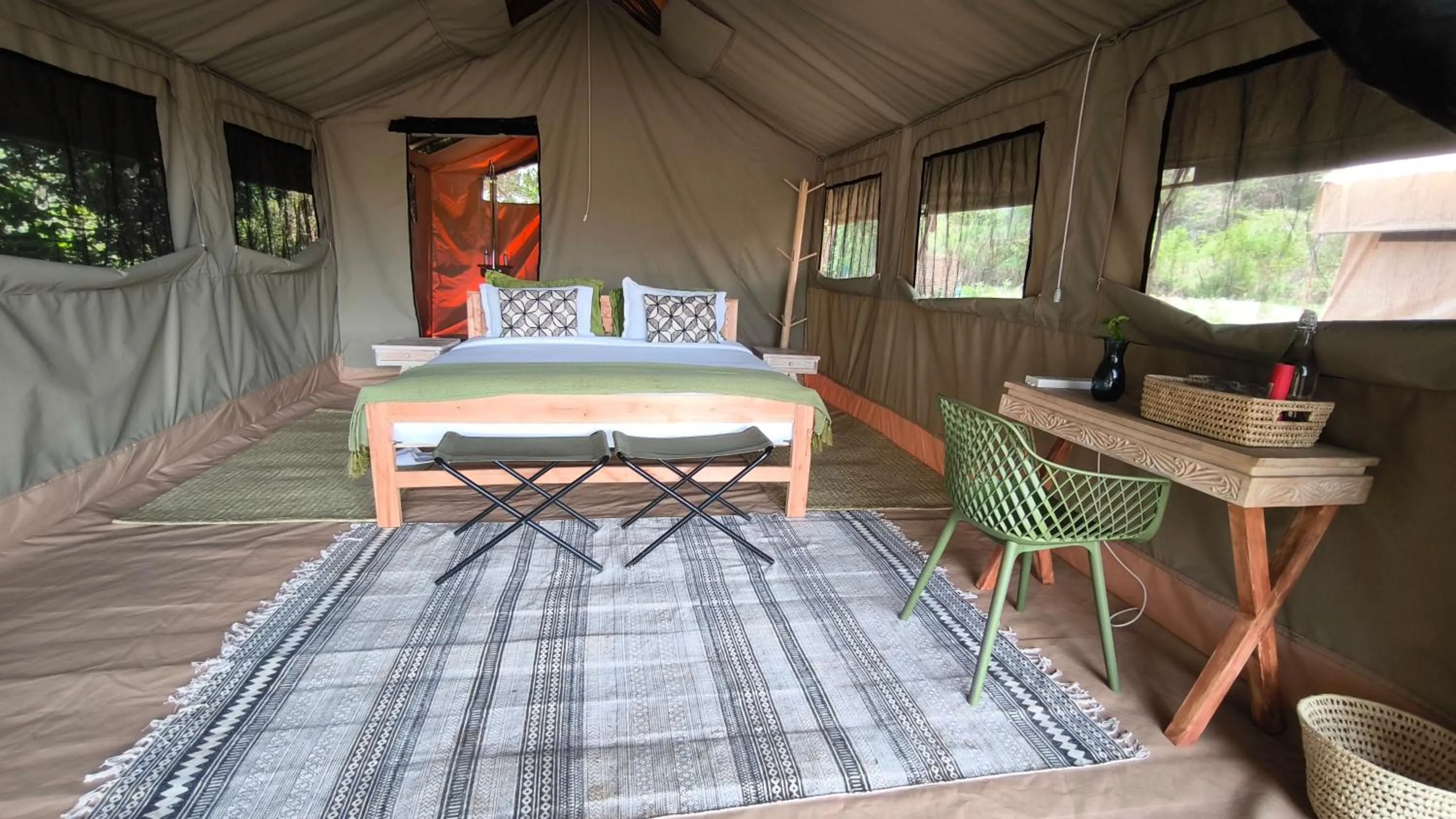 Bed in Julia's River Camp