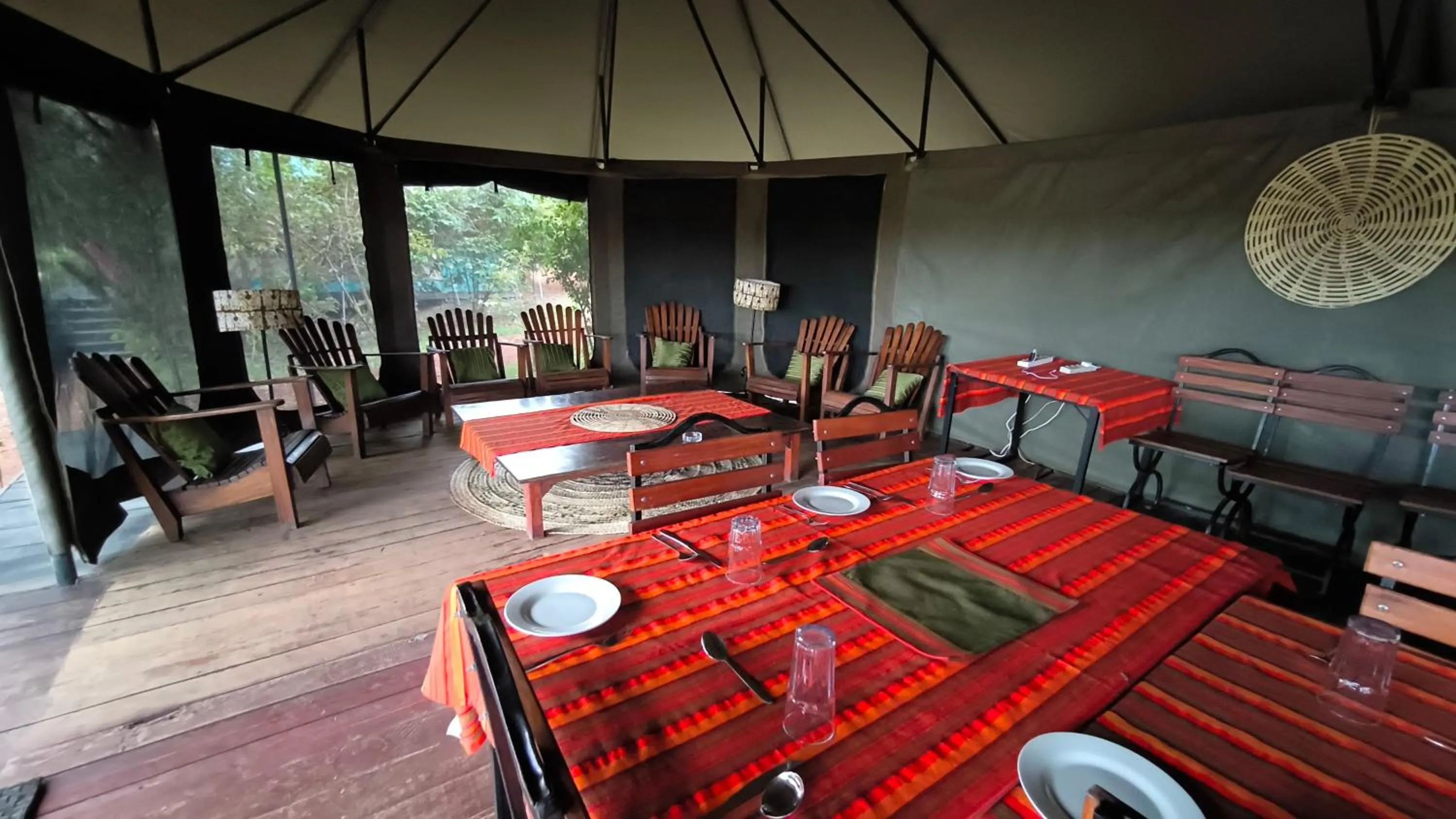 Living room in Julia's River Camp