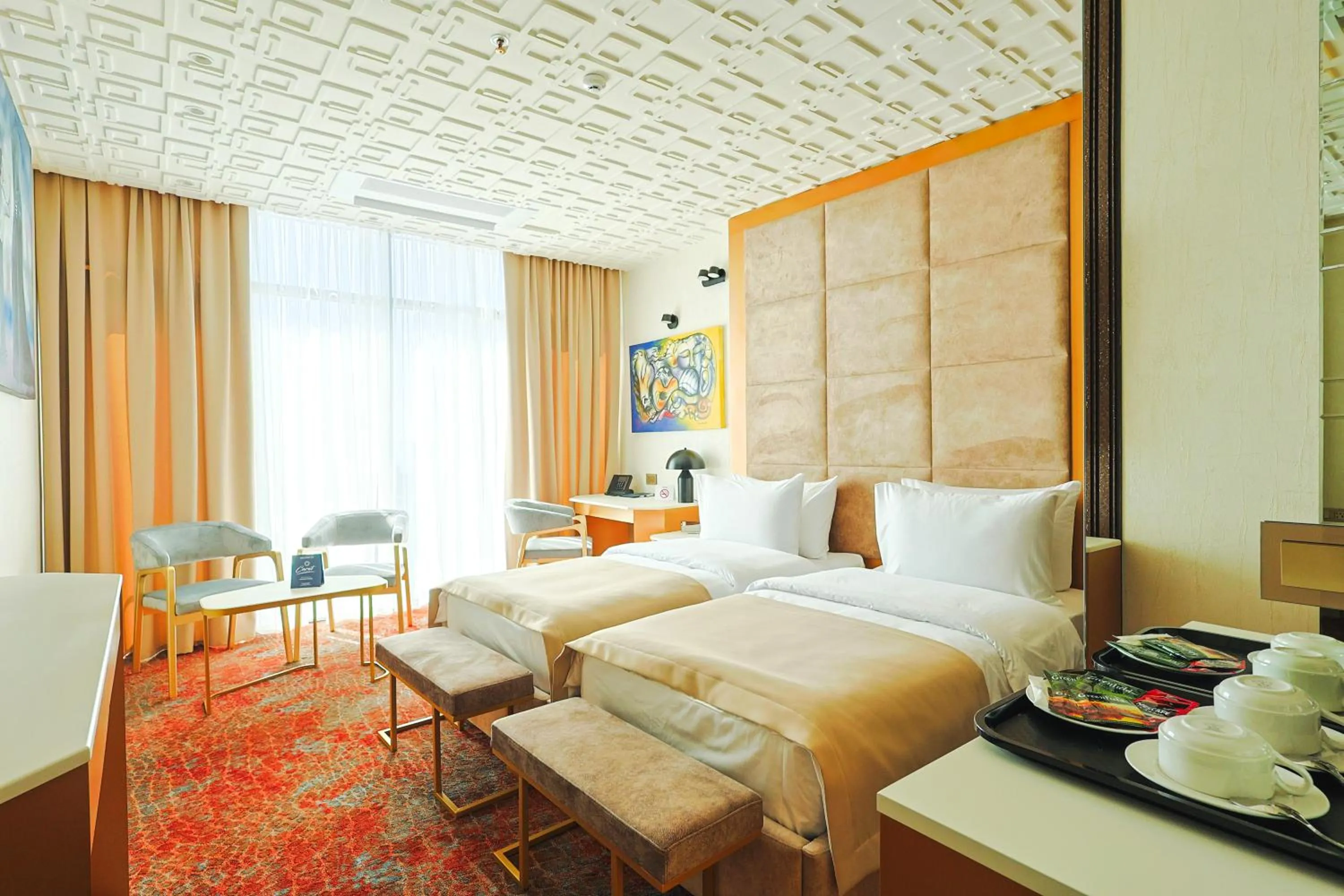 Bedroom, Bed in Carat Hotel Yerevan