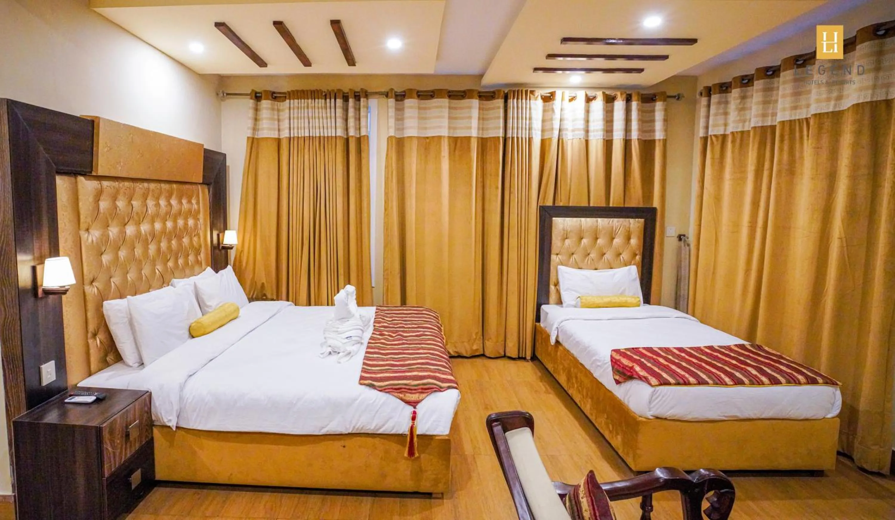 Bed in Legend Hotel Hunza