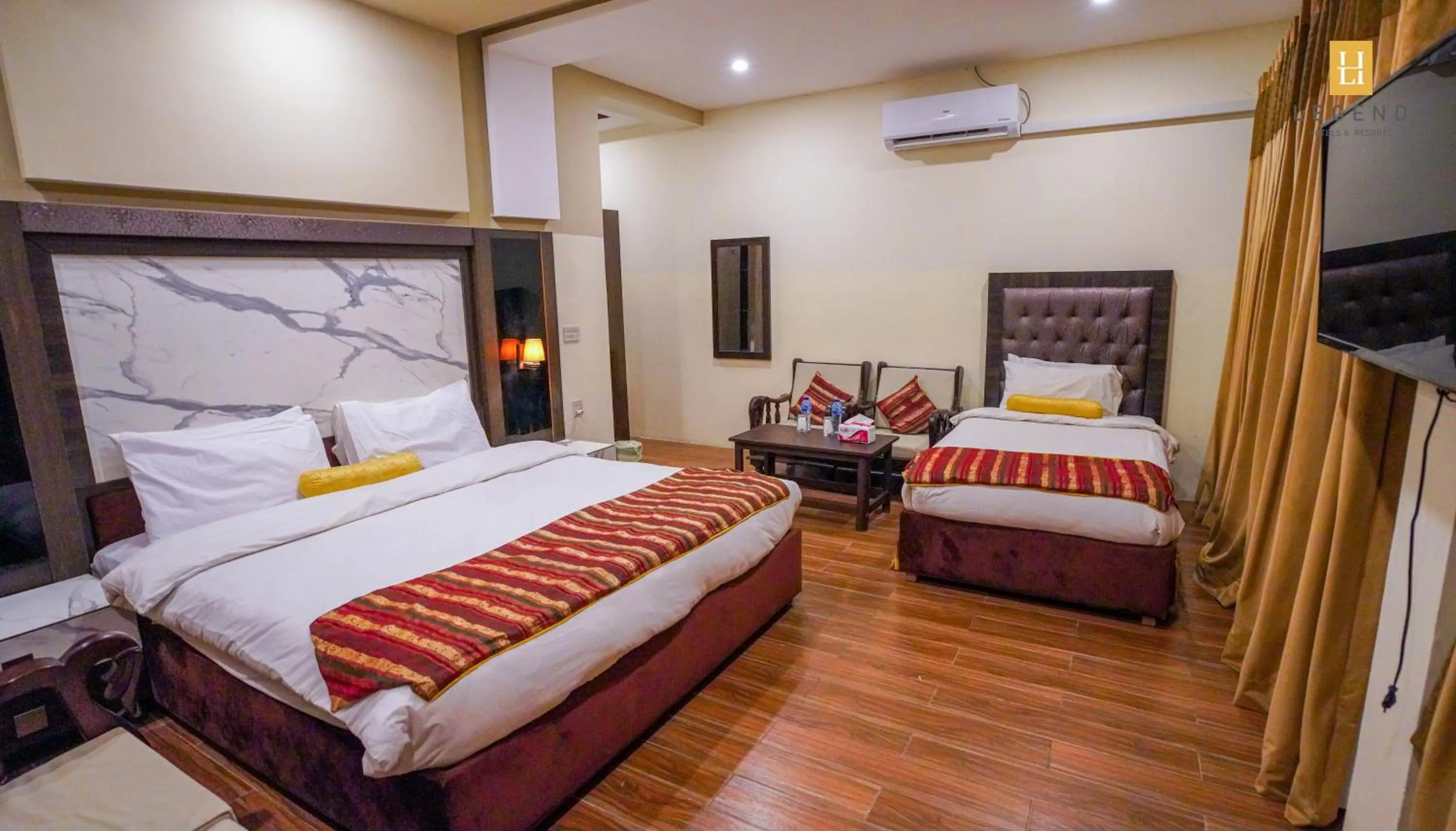 Bed in Legend Hotel Hunza