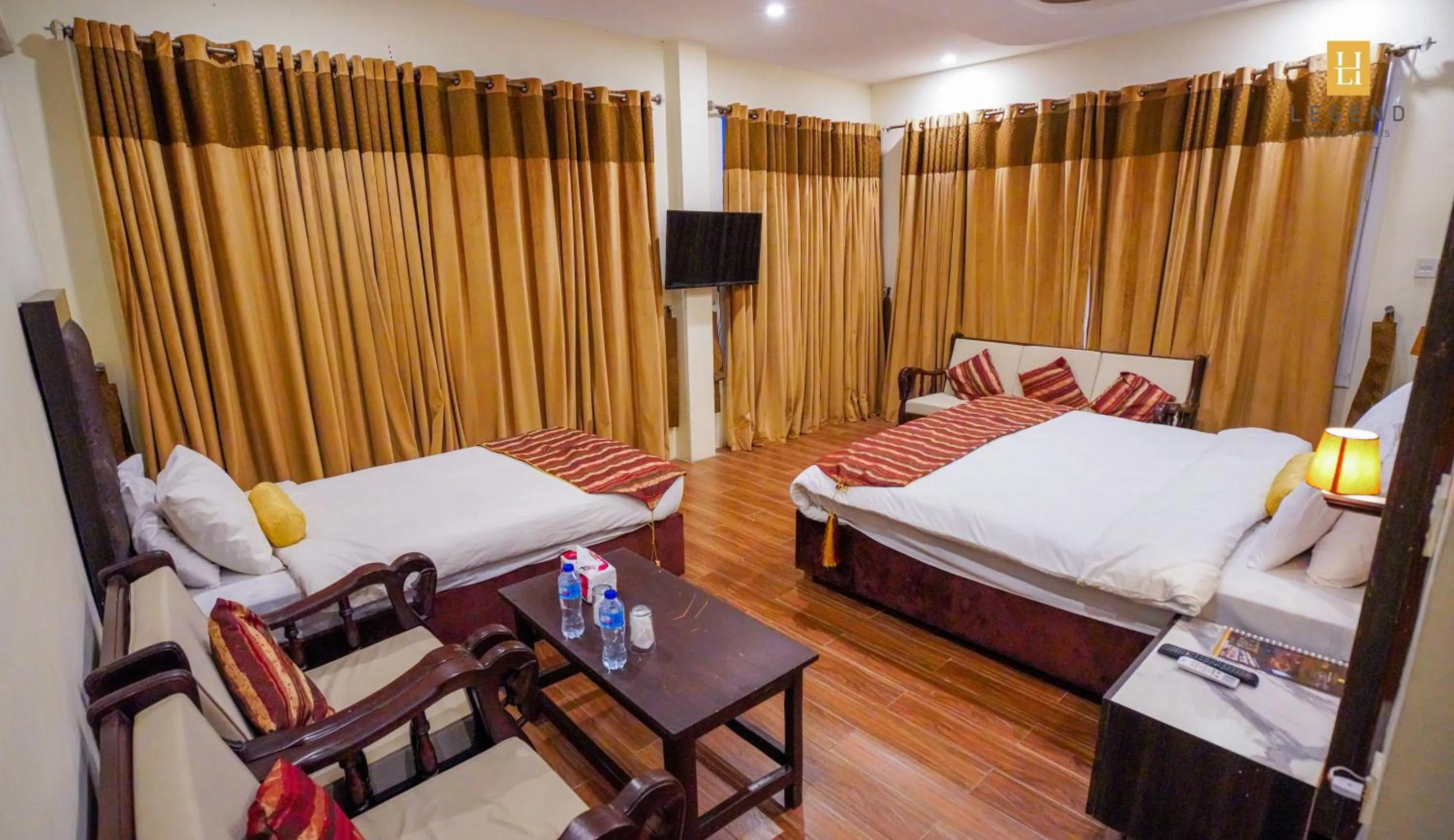 Bed in Legend Hotel Hunza
