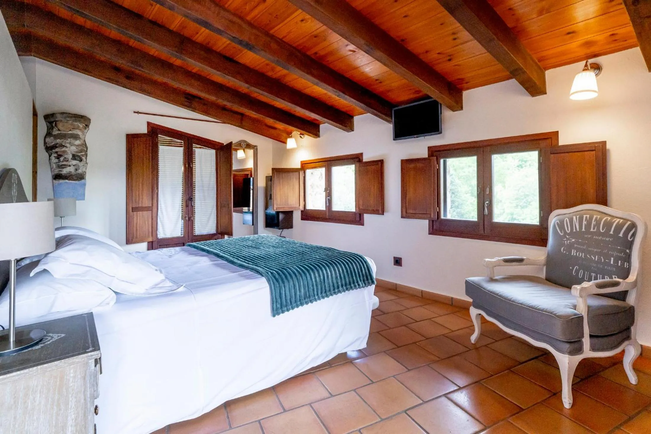 Bed in Hotel Mas la Ferreria