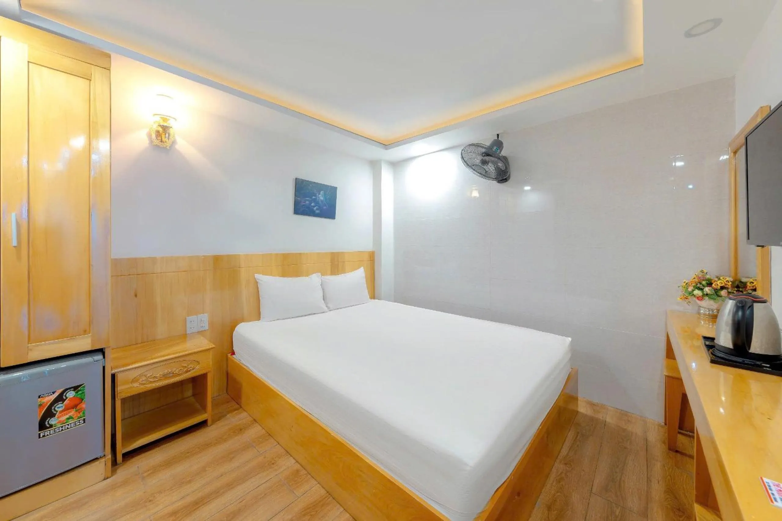 Bed in Hằng Nga Hotel
