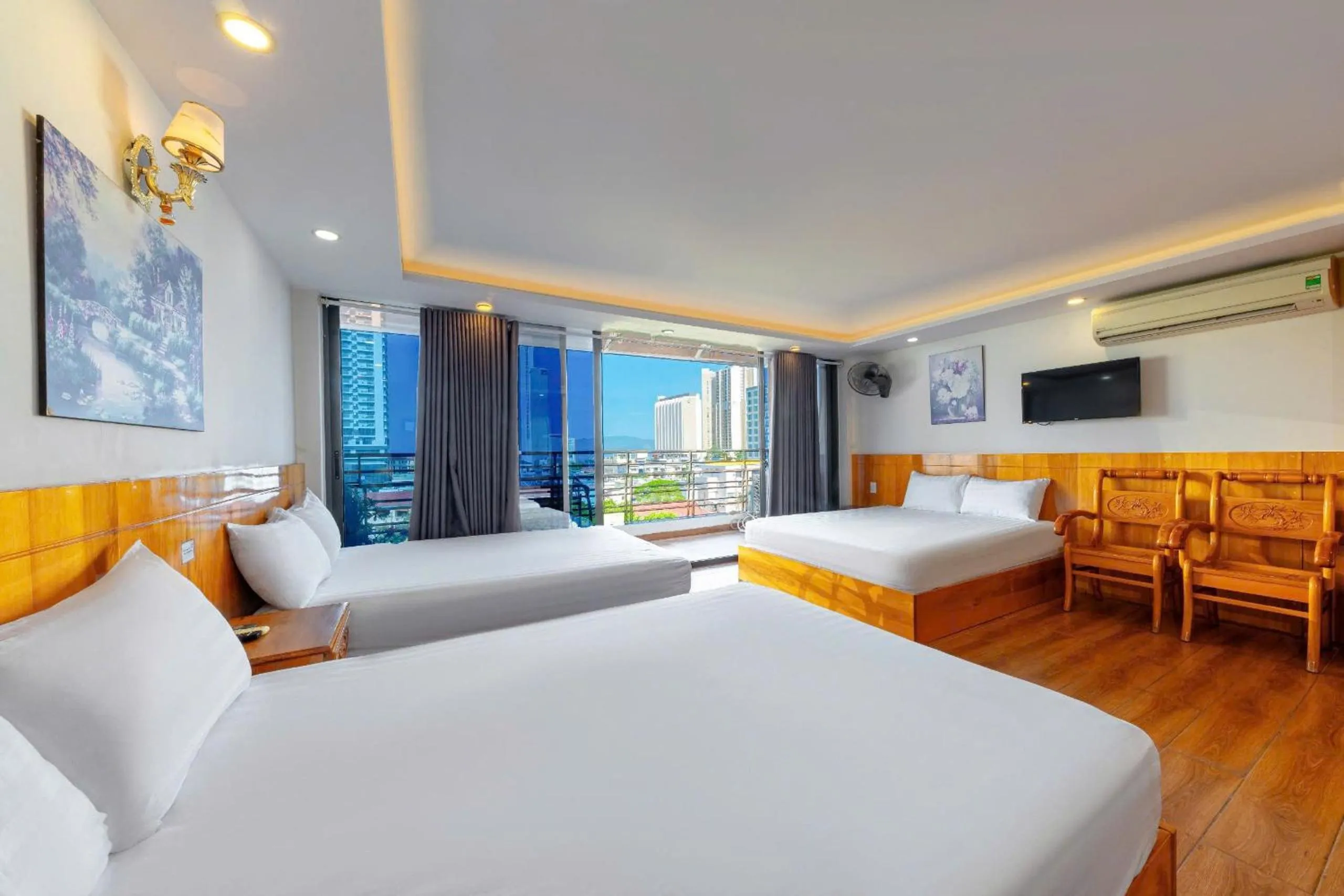 Bed in Hằng Nga Hotel