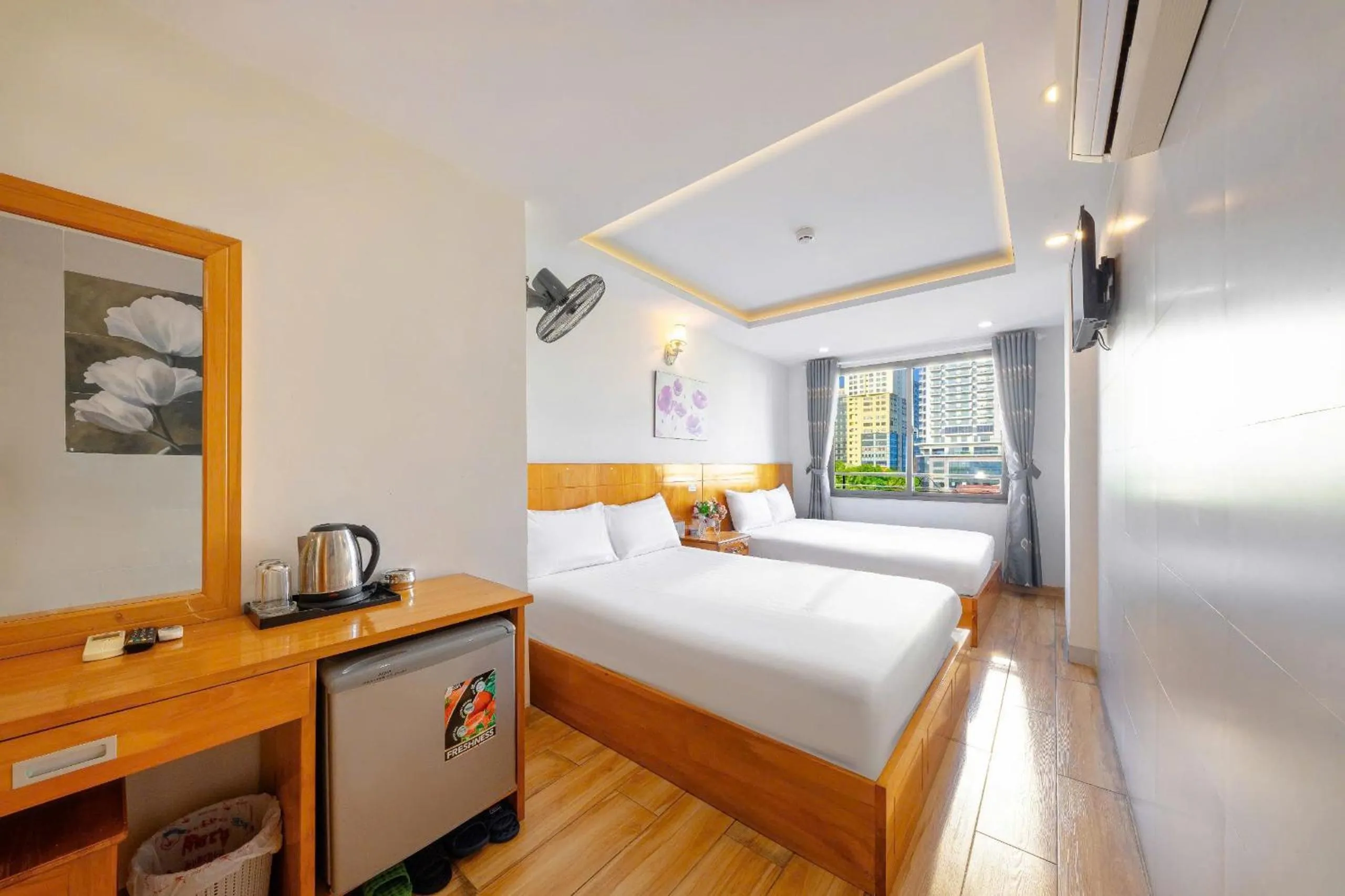 Bed in Hằng Nga Hotel