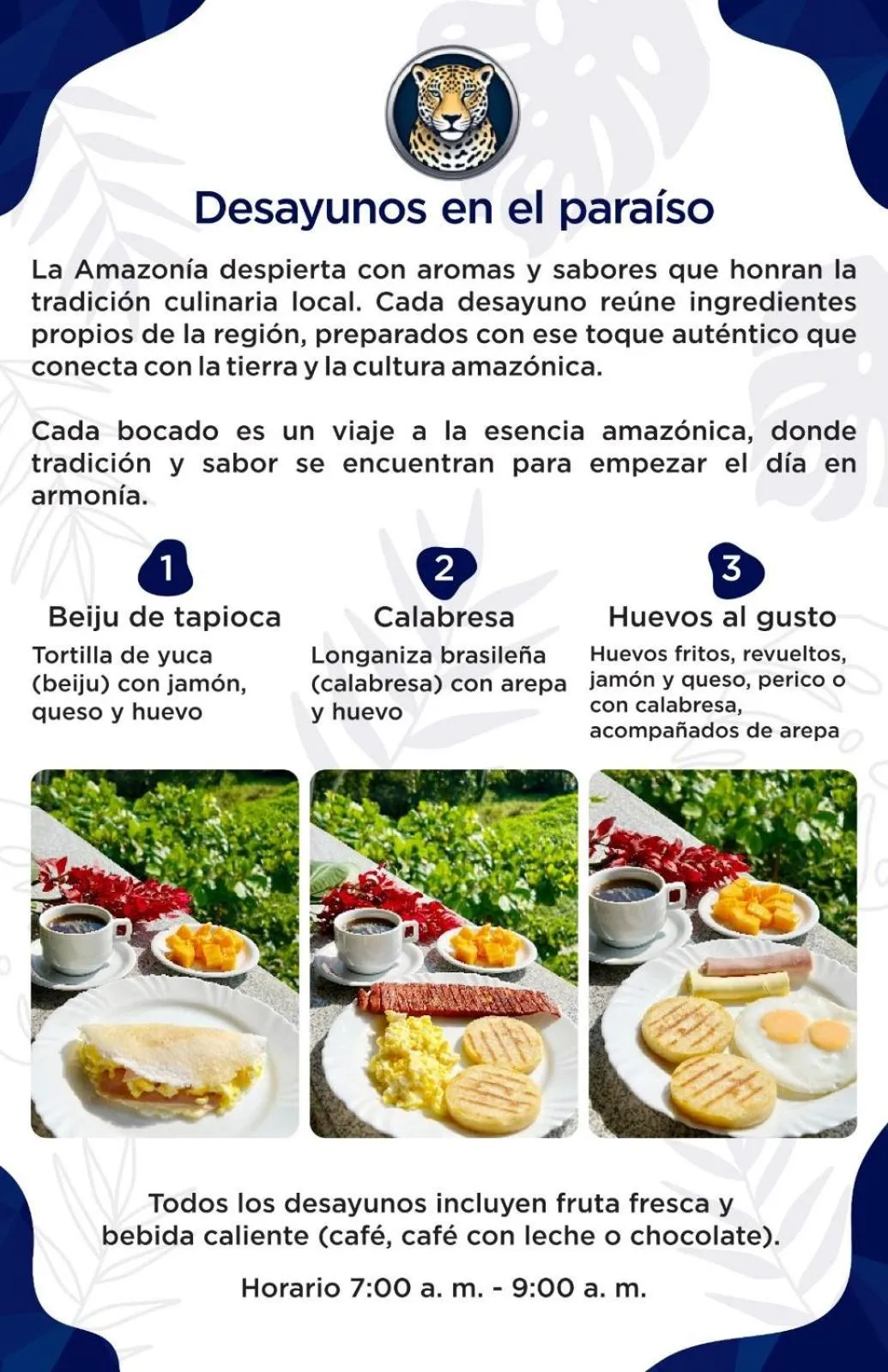 Food and drinks in Hotel Paraiso Salvaje