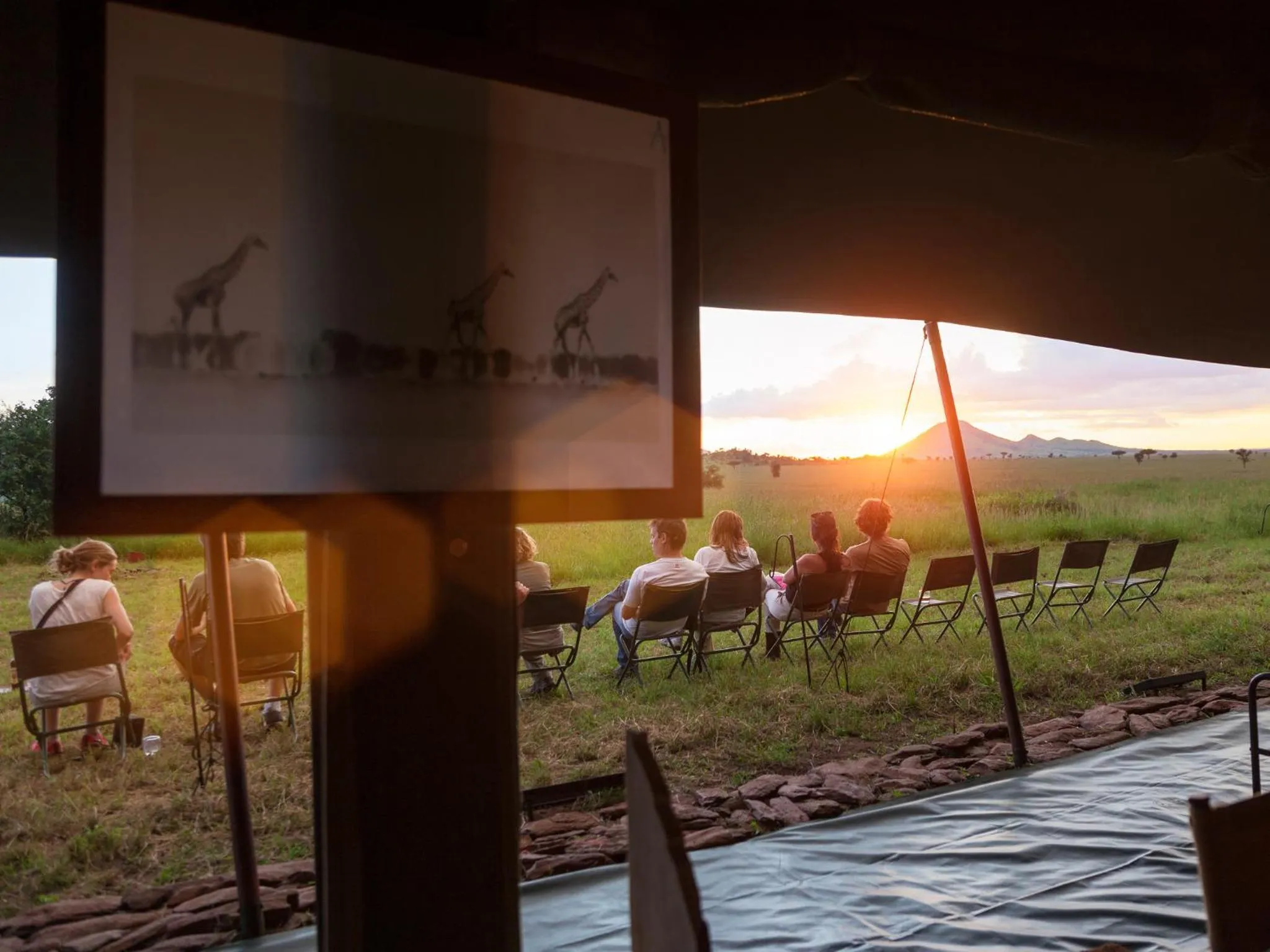 Sunset in Kananga Special Tented Camp