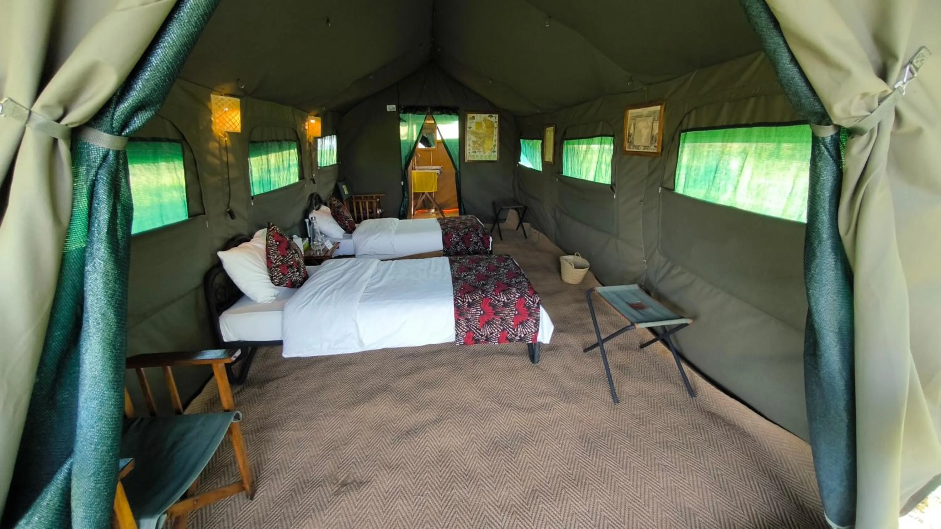 Bed in Kananga Special Tented Camp
