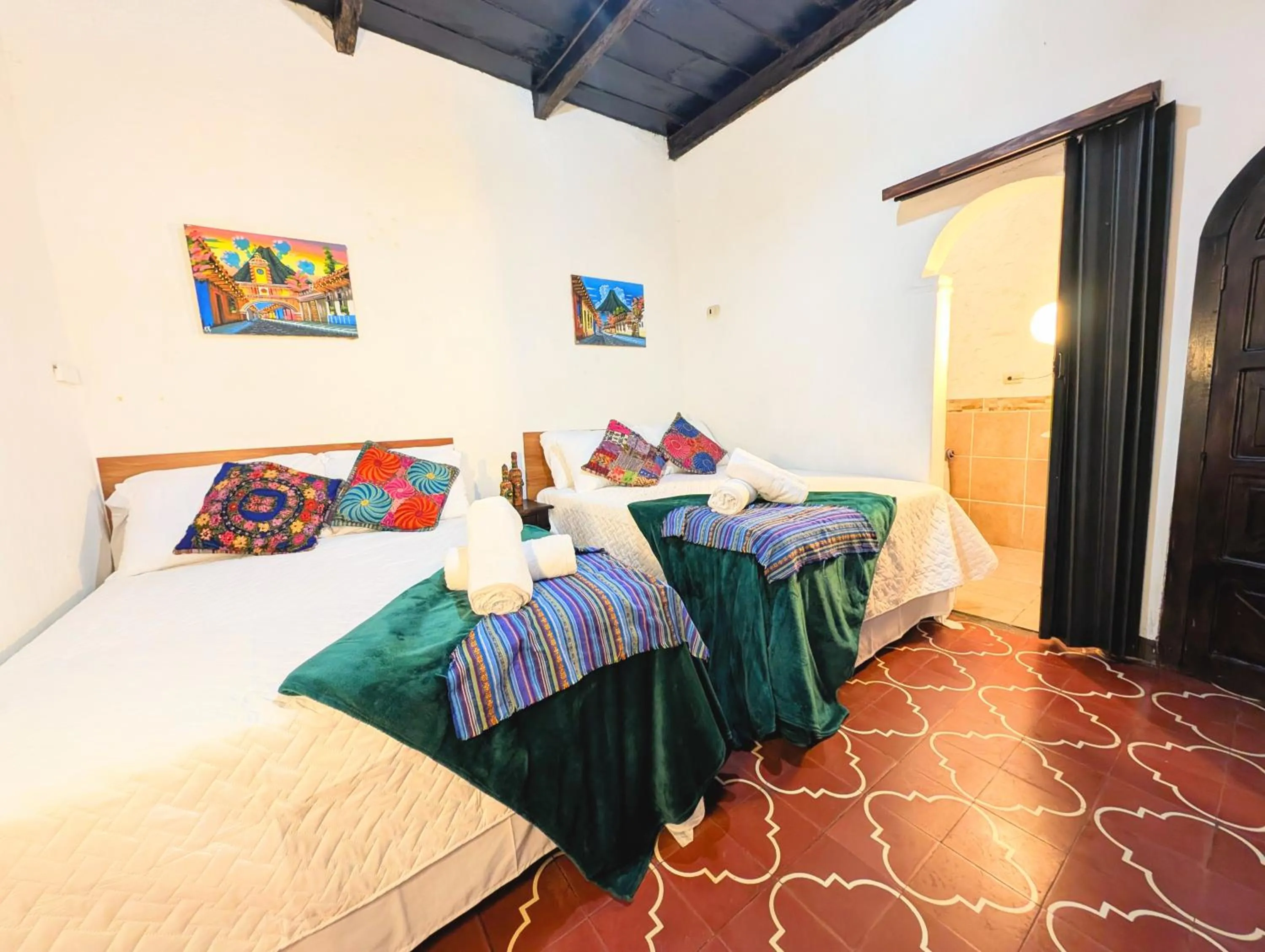 Bed in Casa Quetzalli, Los Nazarenos