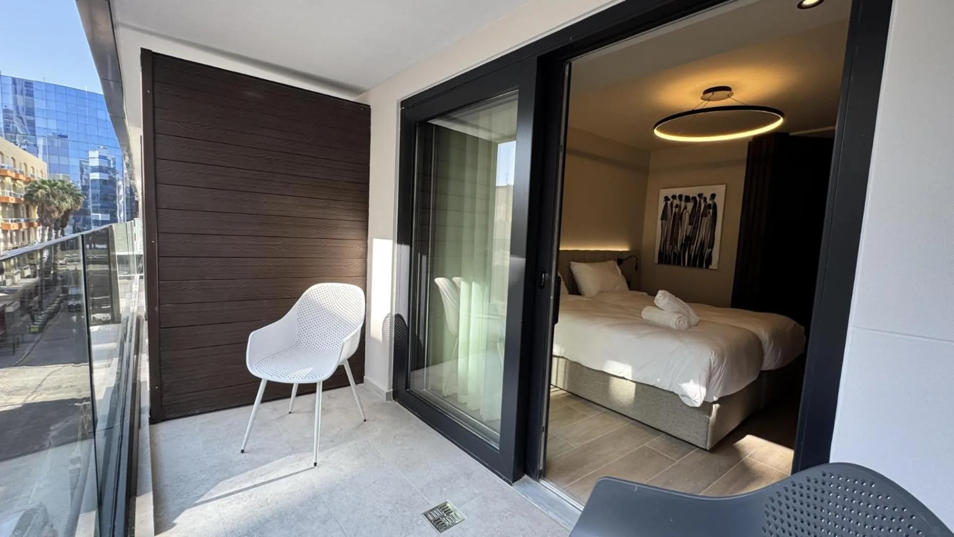 Balcony/Terrace, Bed in ASTE hotel