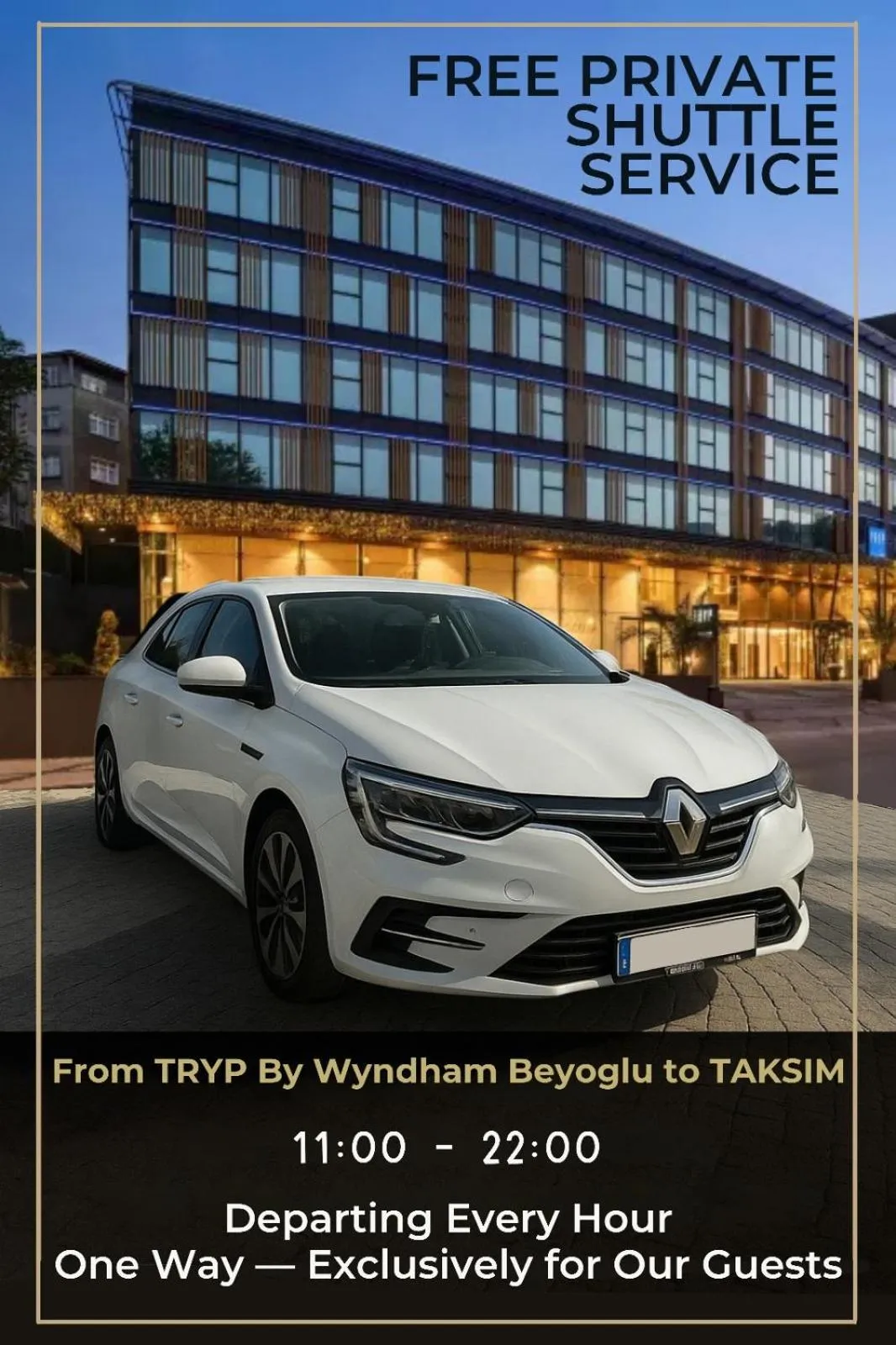 shuttle in Tryp by Wyndham Istanbul Beyoglu