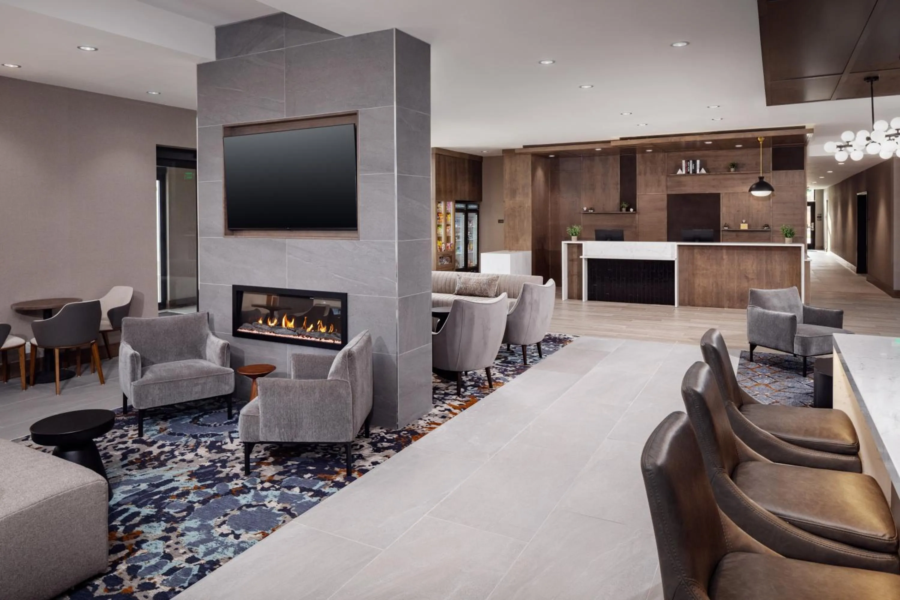 Communal lounge/ TV room in Hyatt House Royal Oak / Birmingham
