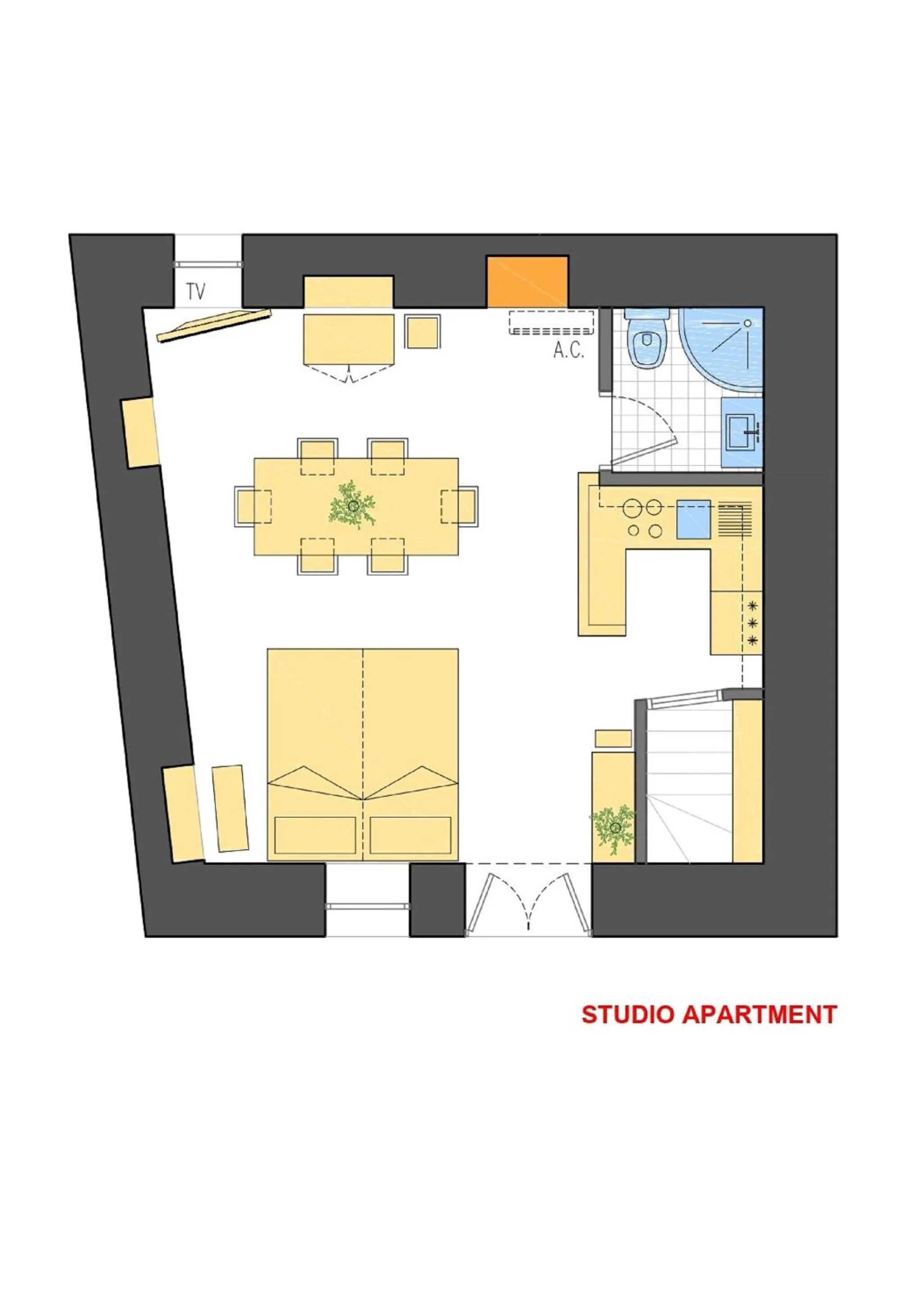 Floor plan in Foteza Apartments