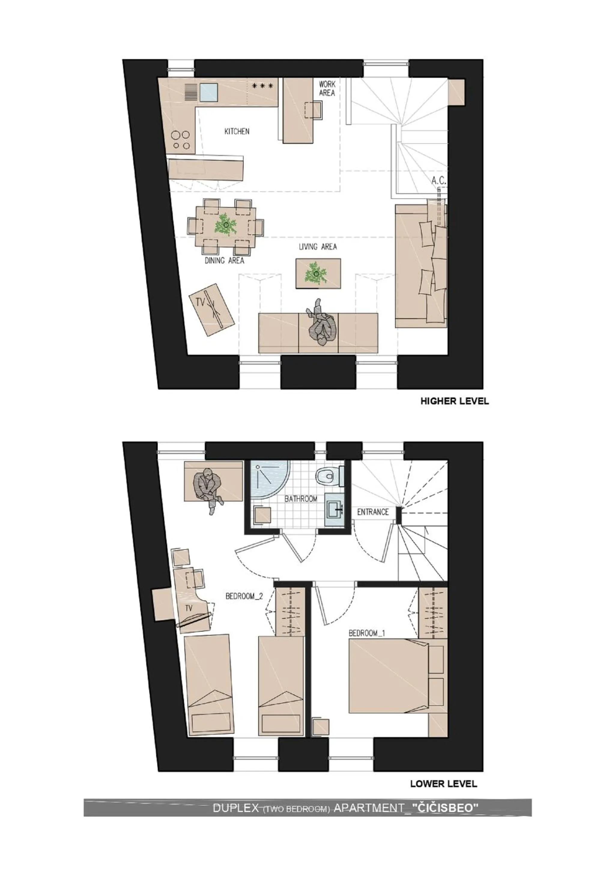 Floor plan in Foteza Apartments