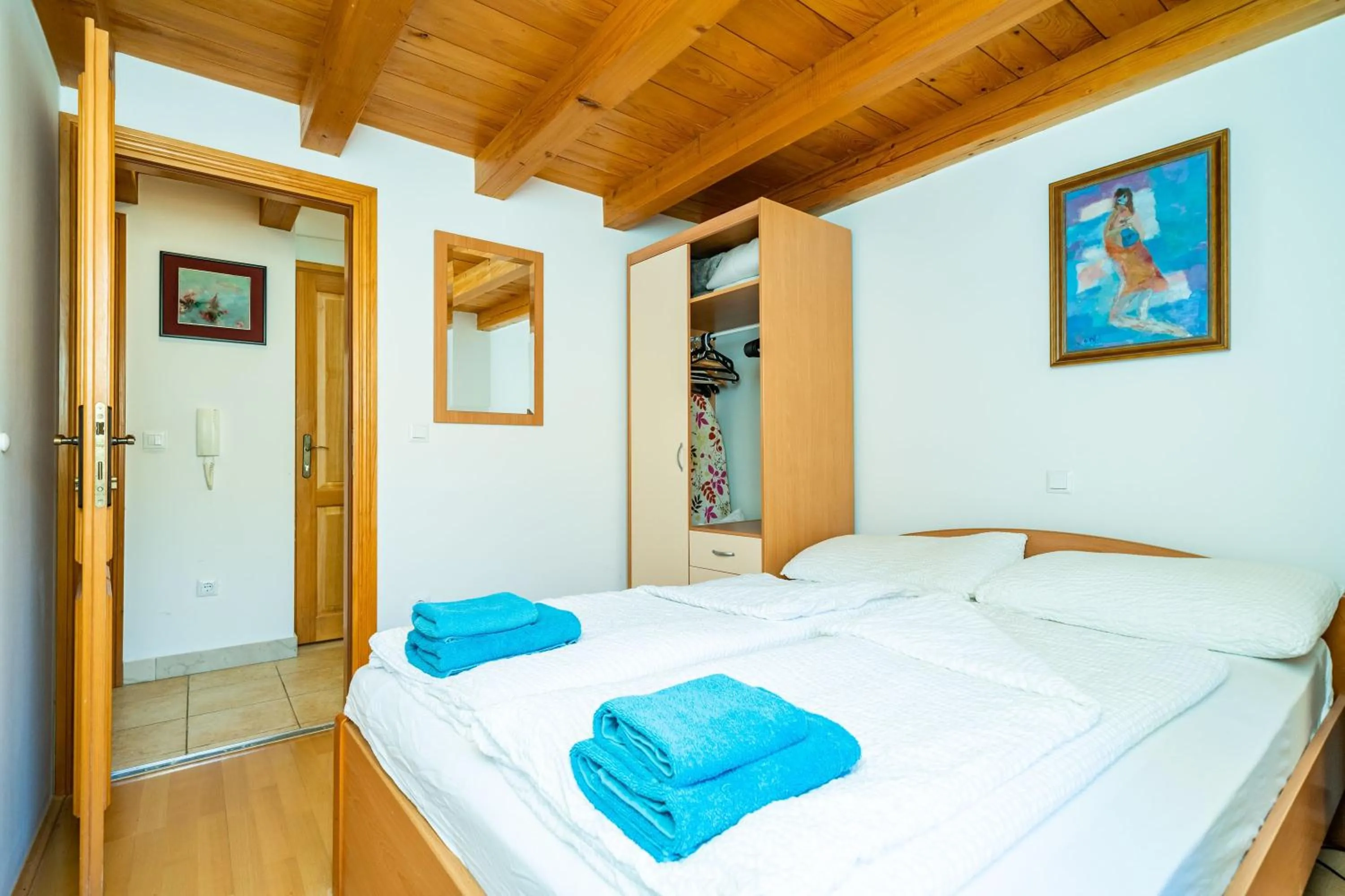 Bedroom, Bed in Foteza Apartments