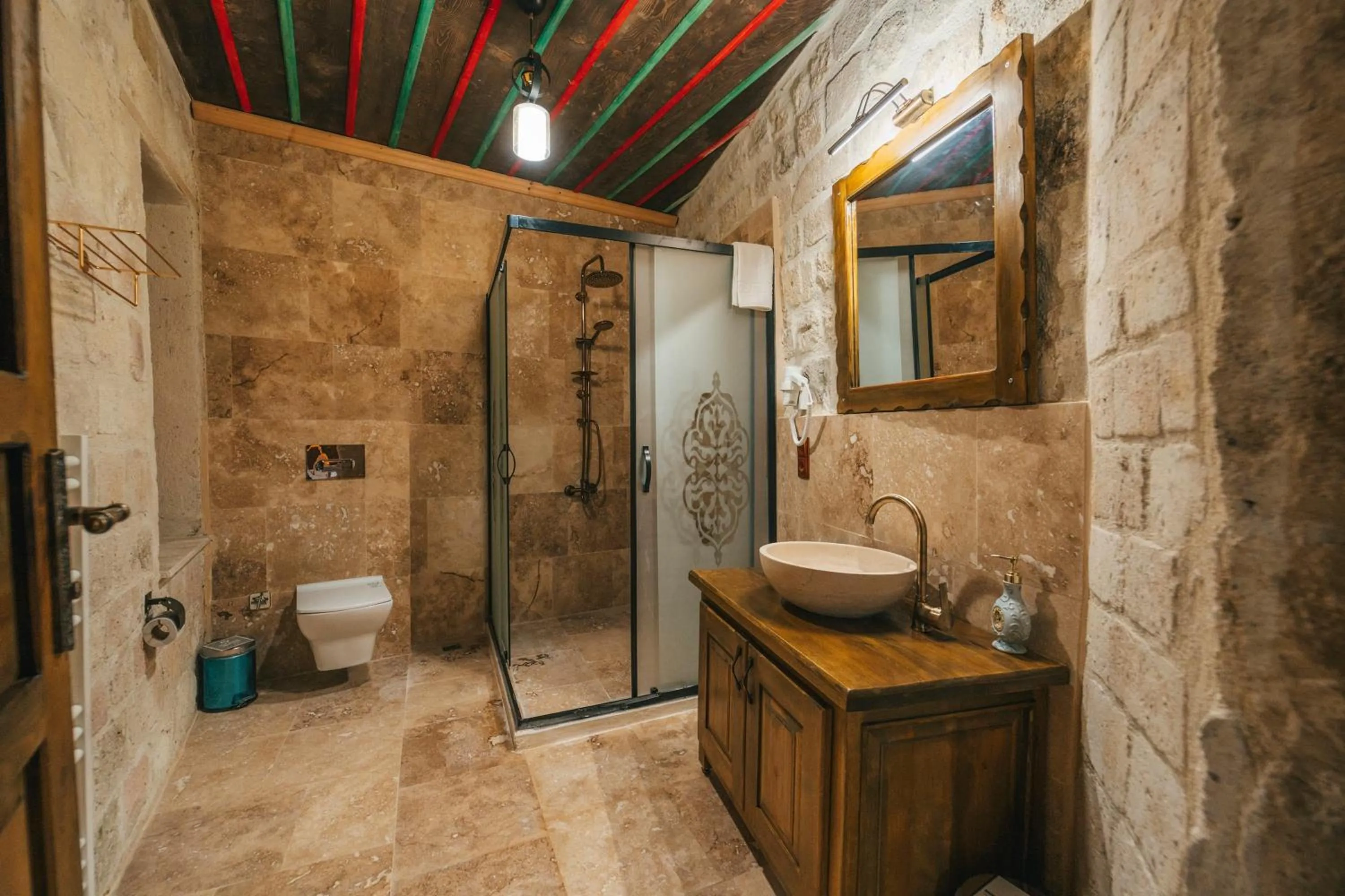 Shower in Cappatria Cave House