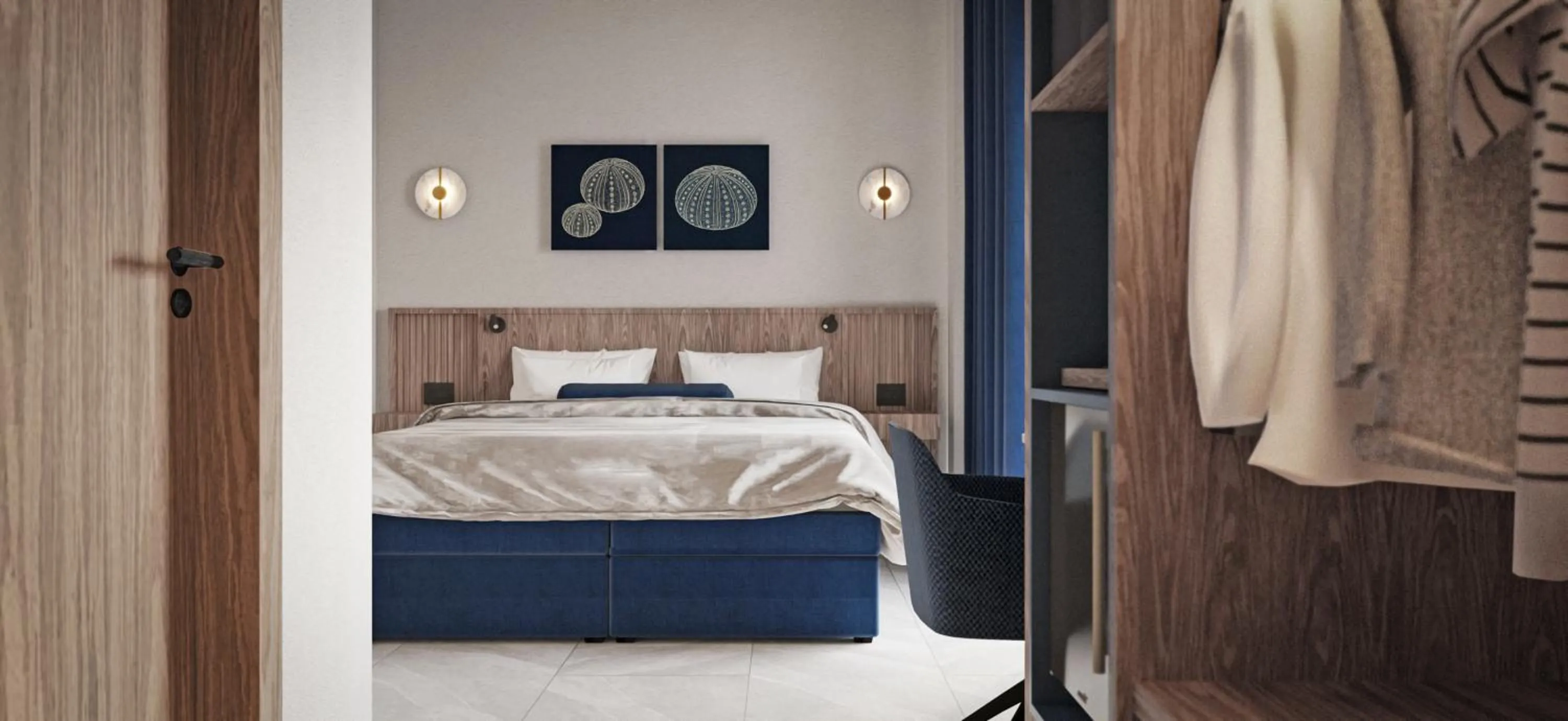 Bed in Achinos - Kalamata Mediterranean Suites