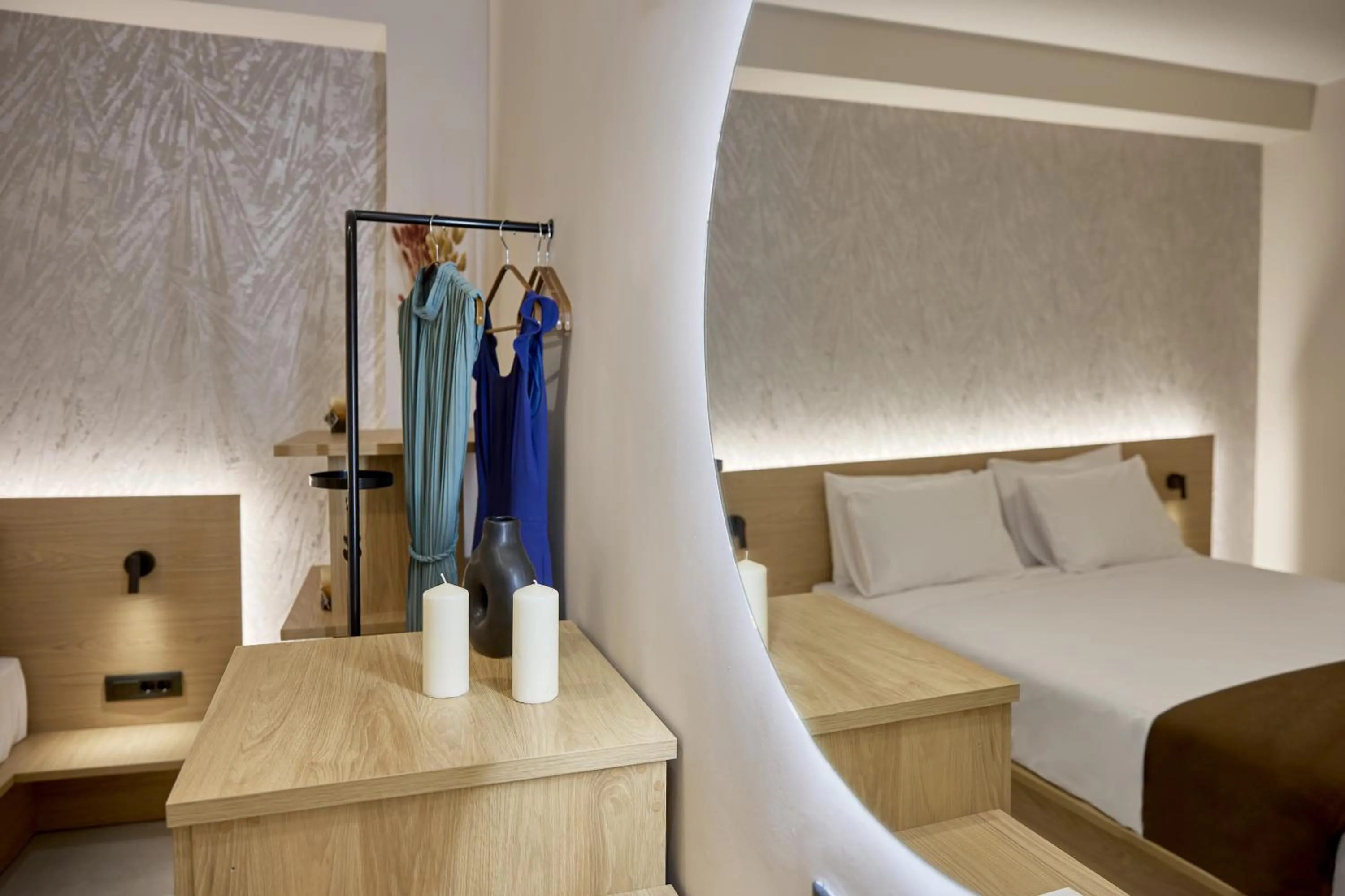 Bed in Athens City Suites