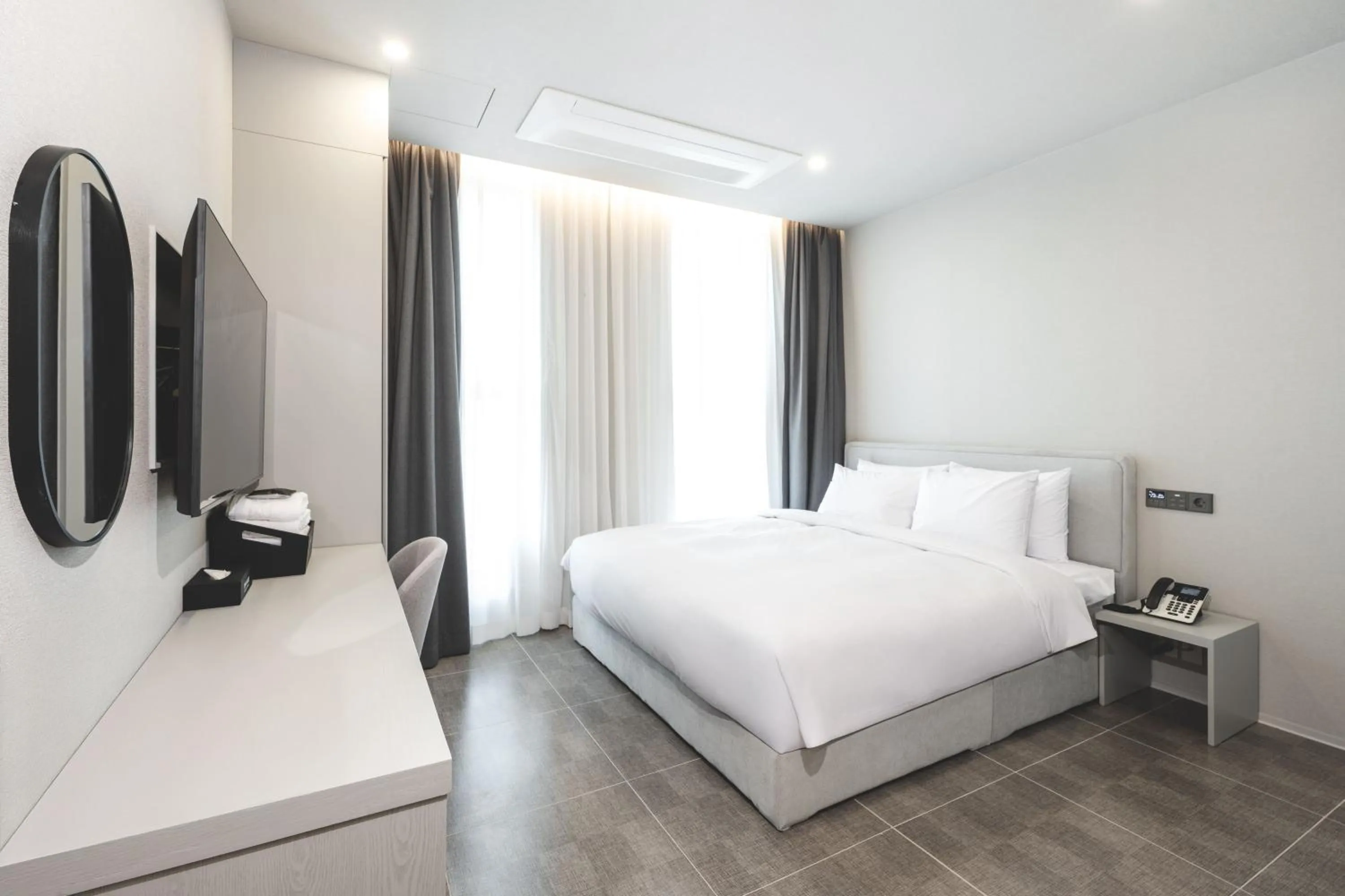 Bed in Gyeongju city hotel